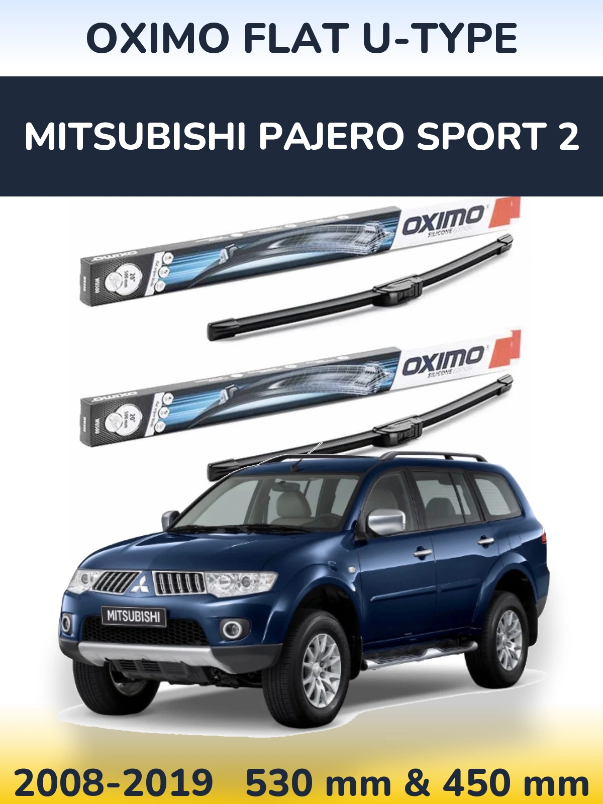 Torkarblad Oximo Flat U-type för Mitsubishi Pajero Sport 2