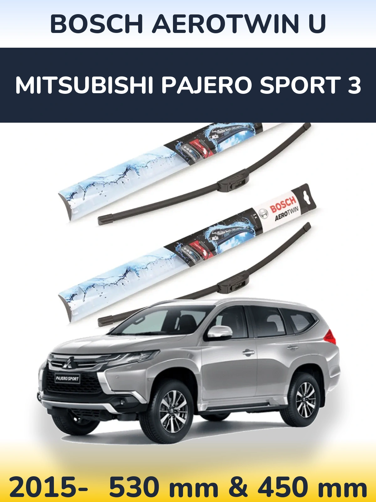 Torkarblad BOSCH AeroTwin U för Mitsubishi Pajero Sport 3
