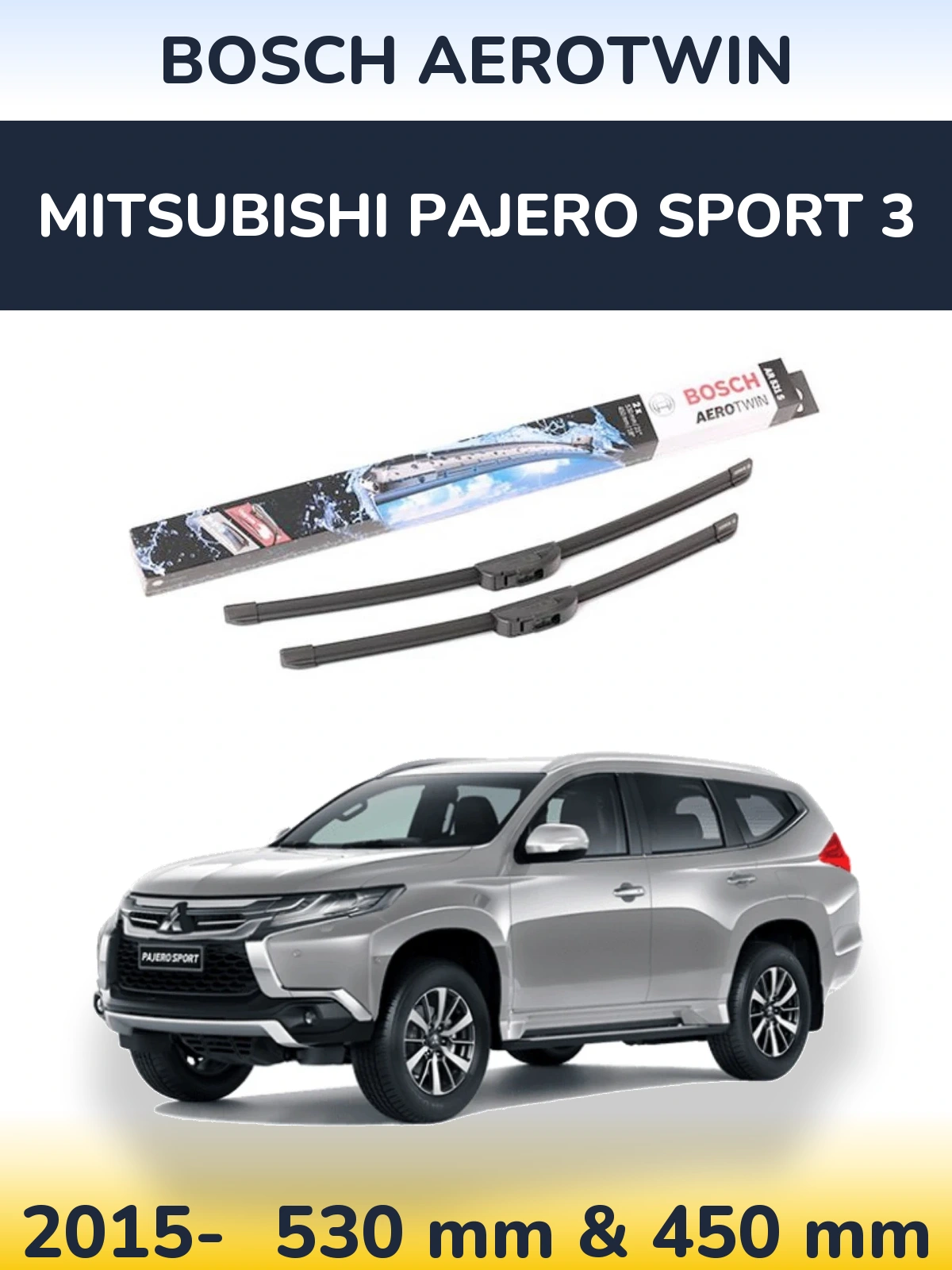Torkarblad BOSCH AeroTwin för Mitsubishi Pajero Sport 3