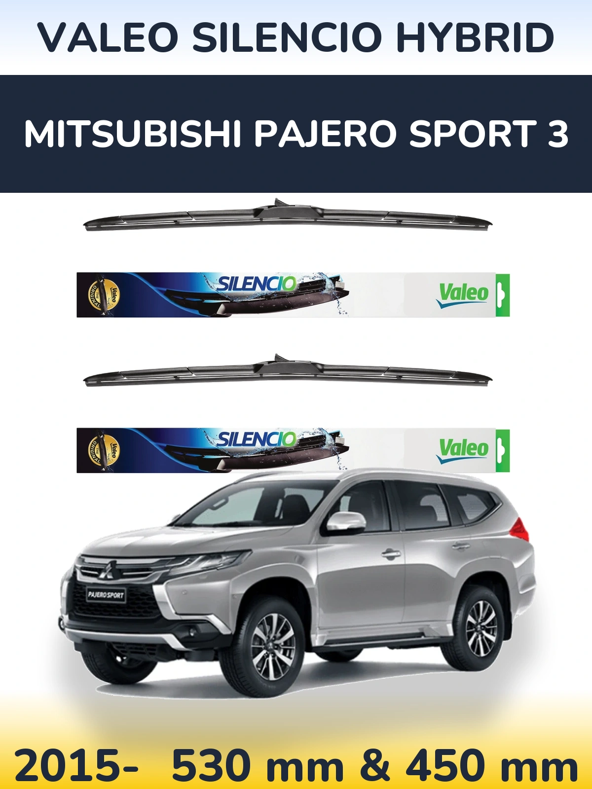 Torkarblad Valeo Silencio Hybrid för Mitsubishi Pajero Sport 3