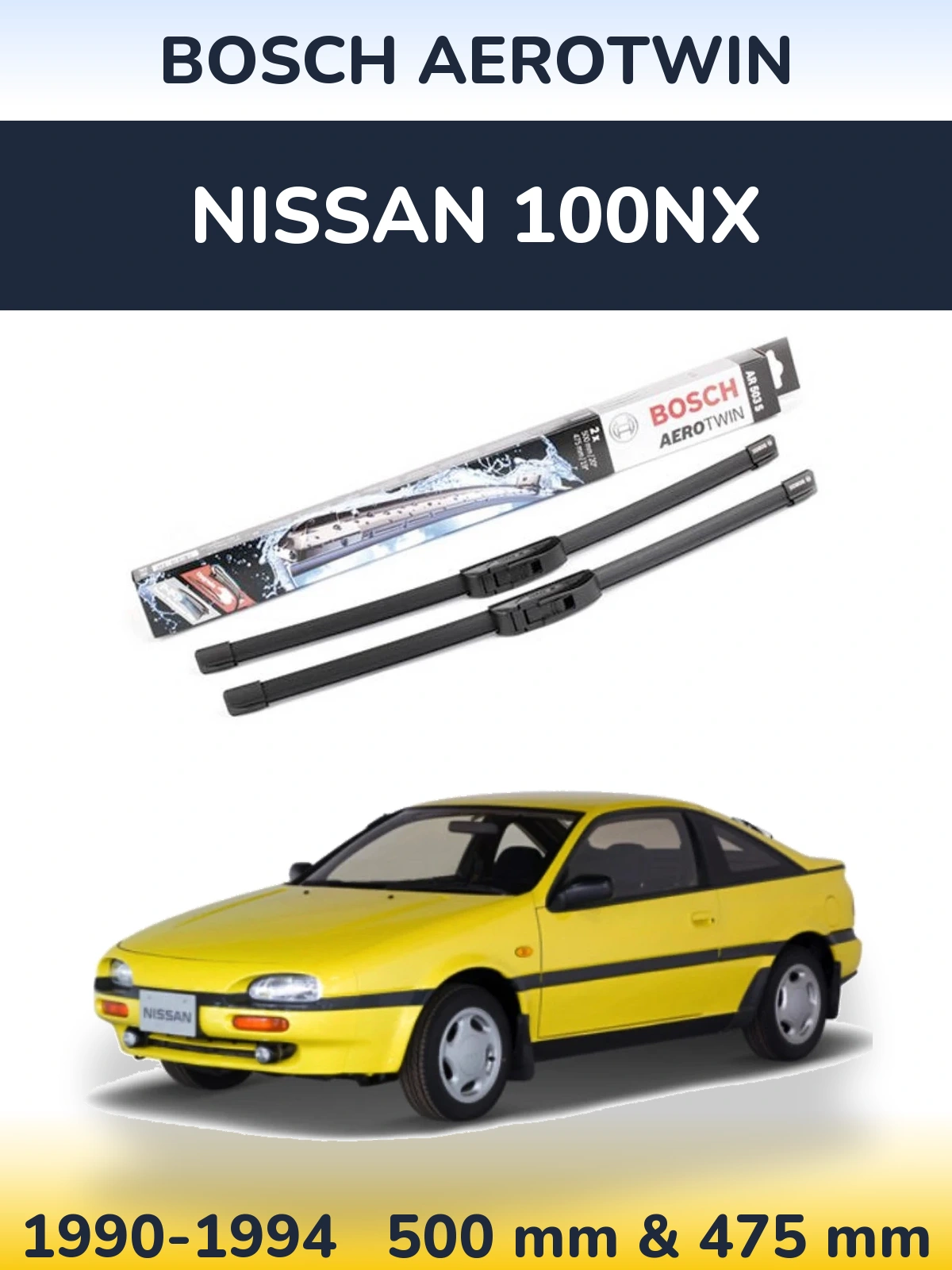 Torkarblad BOSCH AeroTwin för Nissan 100NX