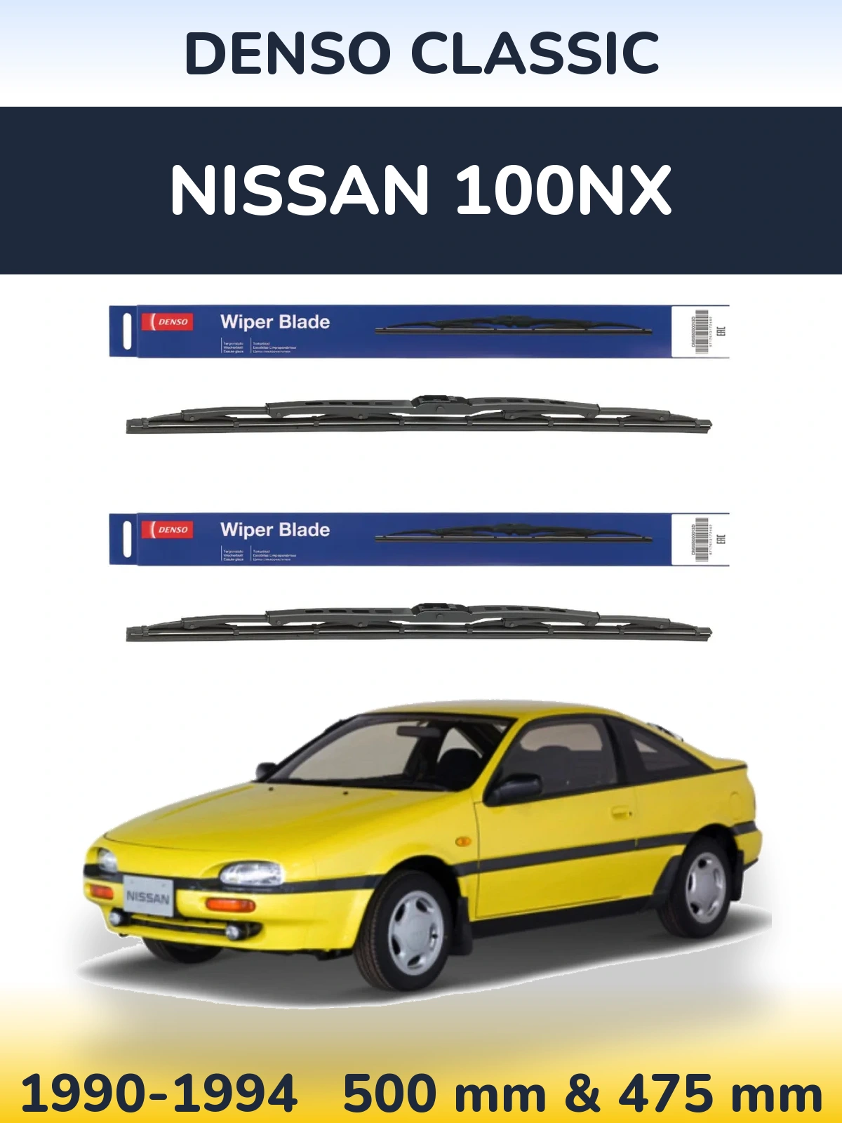 Torkarblad Denso Classic för Nissan 100NX