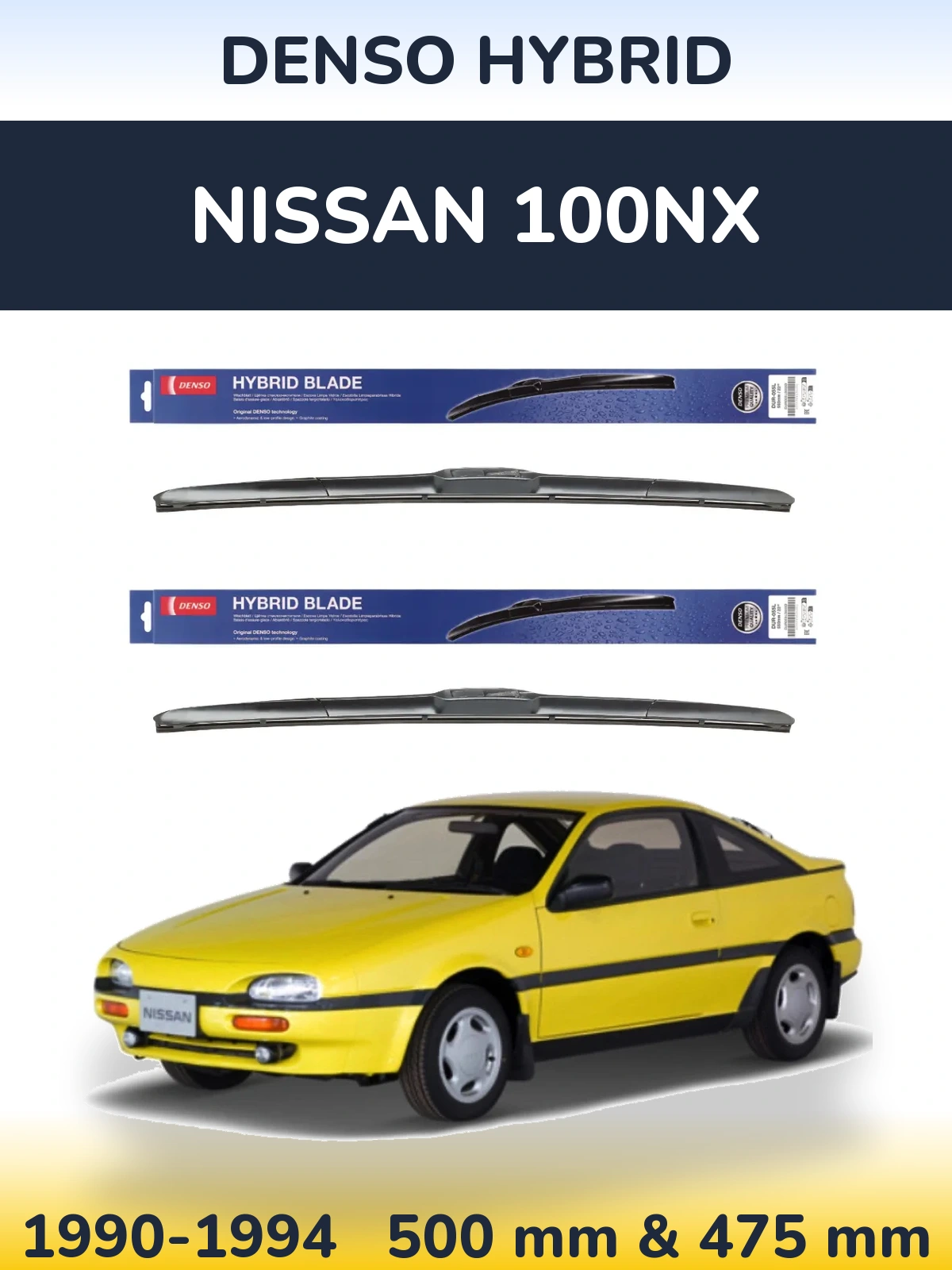 Torkarblad Denso Hybrid för Nissan 100NX