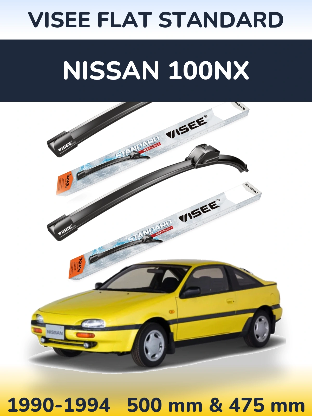 Torkarblad VISEE FLAT STANDARD för Nissan 100NX