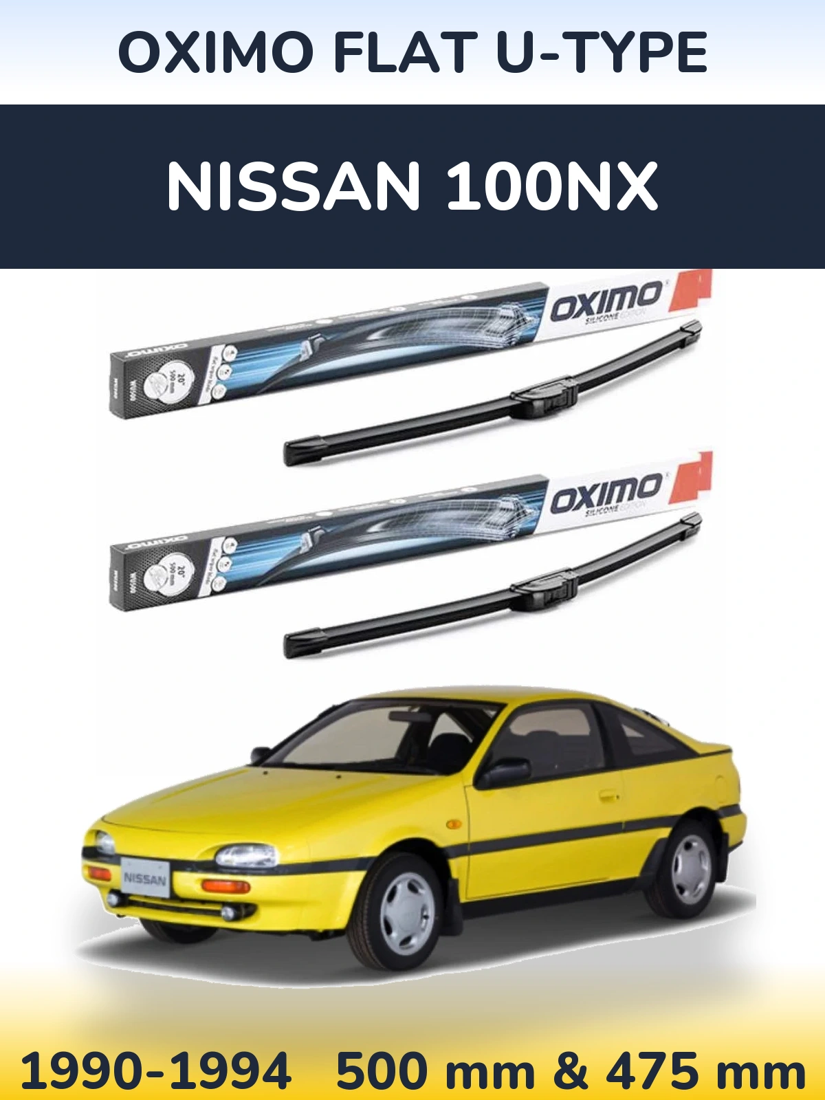 Torkarblad Oximo Flat U-type för Nissan 100NX