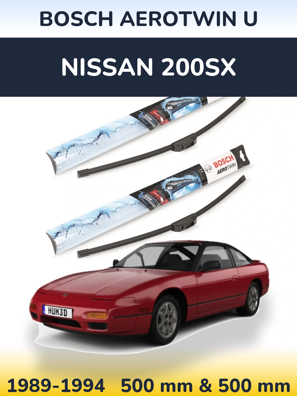 Torkarblad BOSCH AeroTwin U för Nissan 200SX