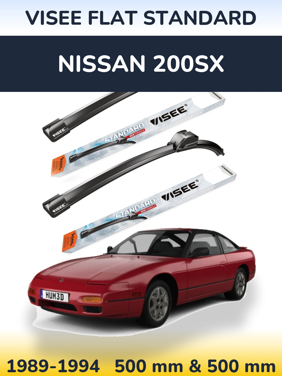 Torkarblad VISEE FLAT STANDARD för Nissan 200SX