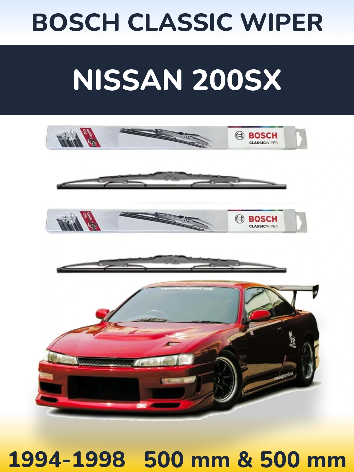 Torkarblad BOSCH Classic Wiper för Nissan 200SX