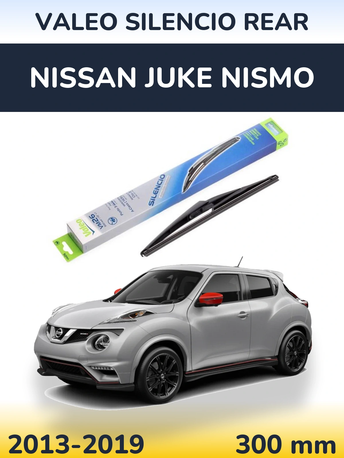 Torkarblad Valeo Silencio Rear för Nissan Juke Nismo