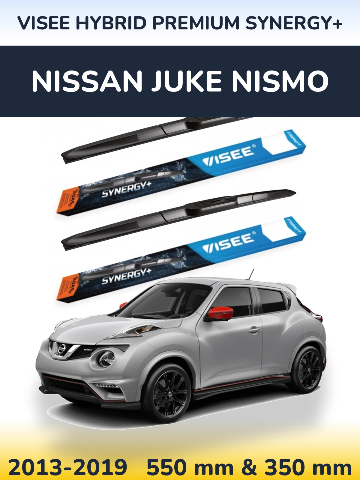 Torkarblad VISEE HYBRID PREMIUM SYNERGY+ för Nissan Juke Nismo