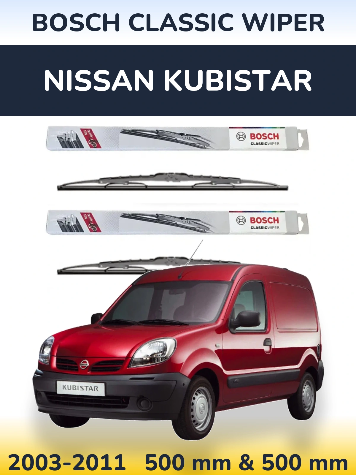 Torkarblad BOSCH Classic Wiper för Nissan Kubistar