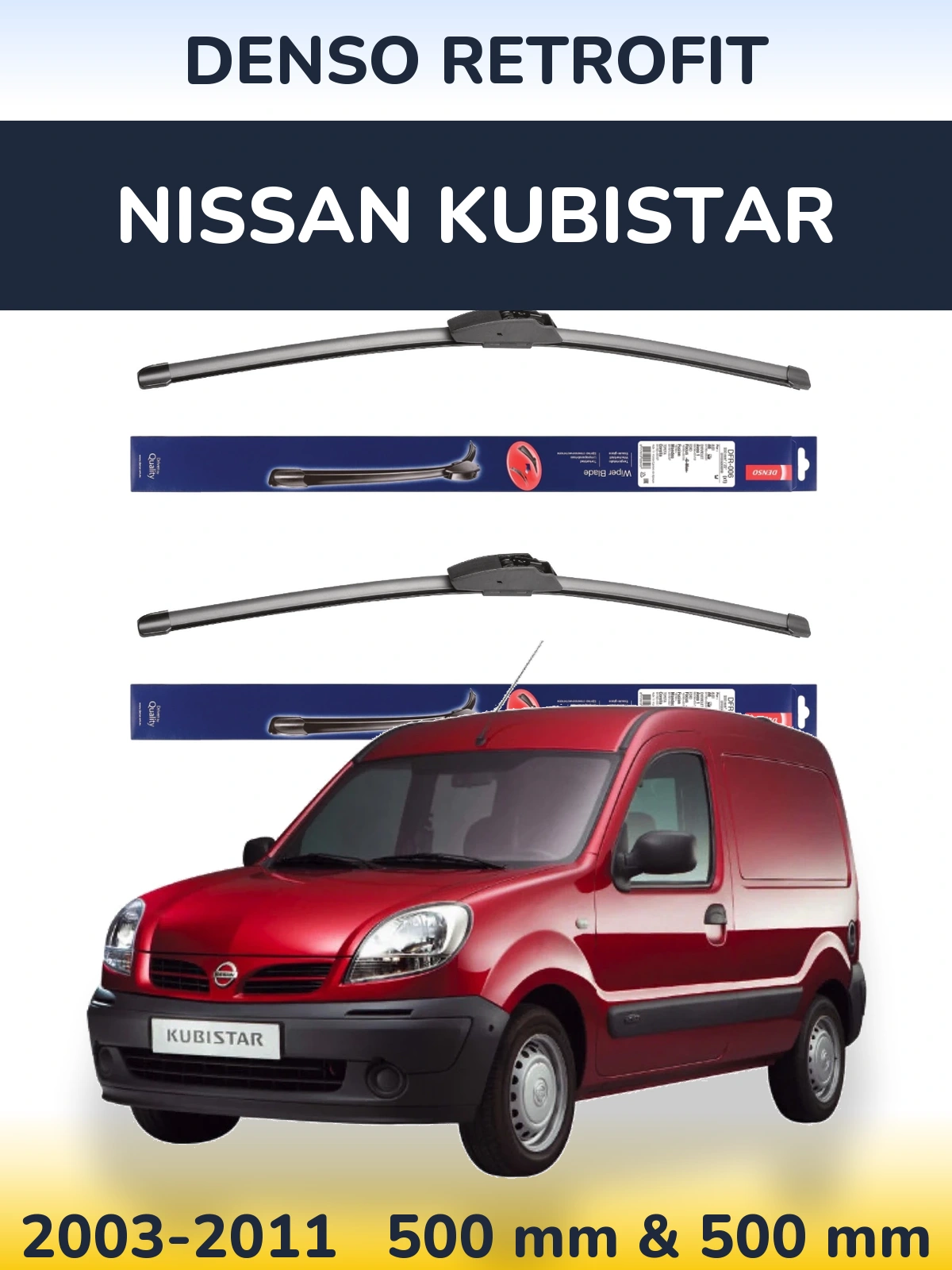Torkarblad Denso Retrofit för Nissan Kubistar