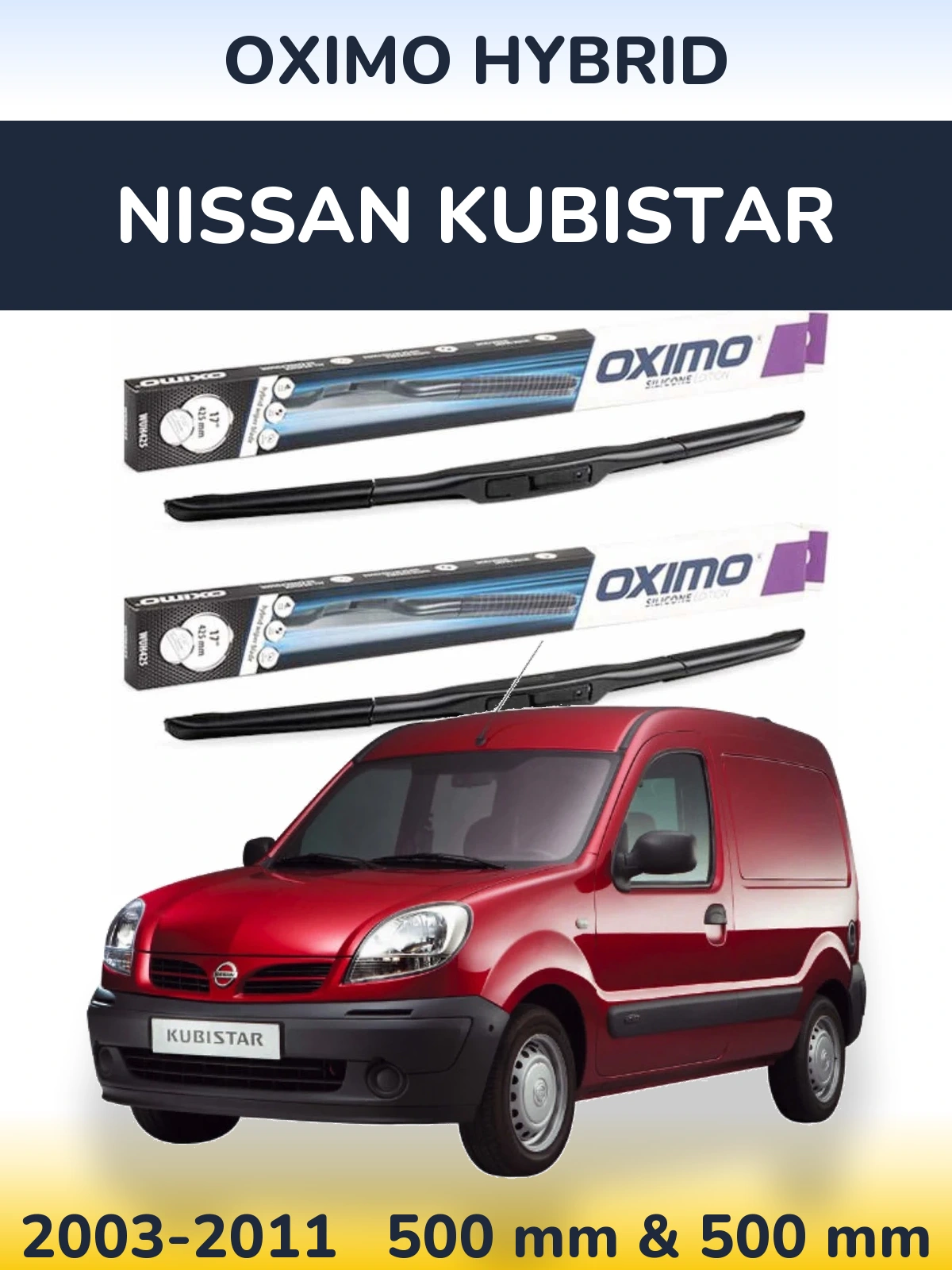 Torkarblad Oximo Hybrid för Nissan Kubistar