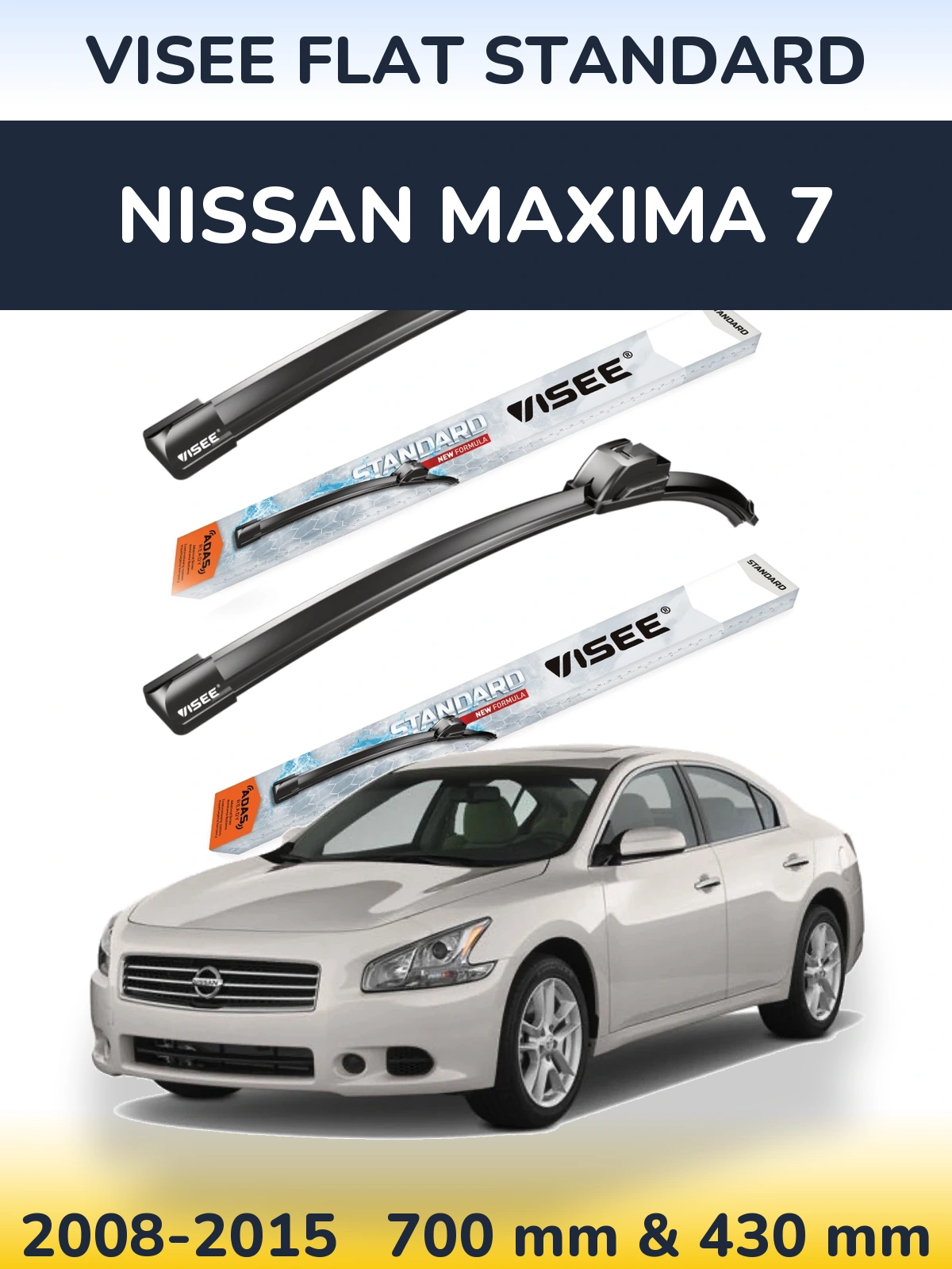 Torkarblad VISEE FLAT STANDARD för Nissan Maxima 7