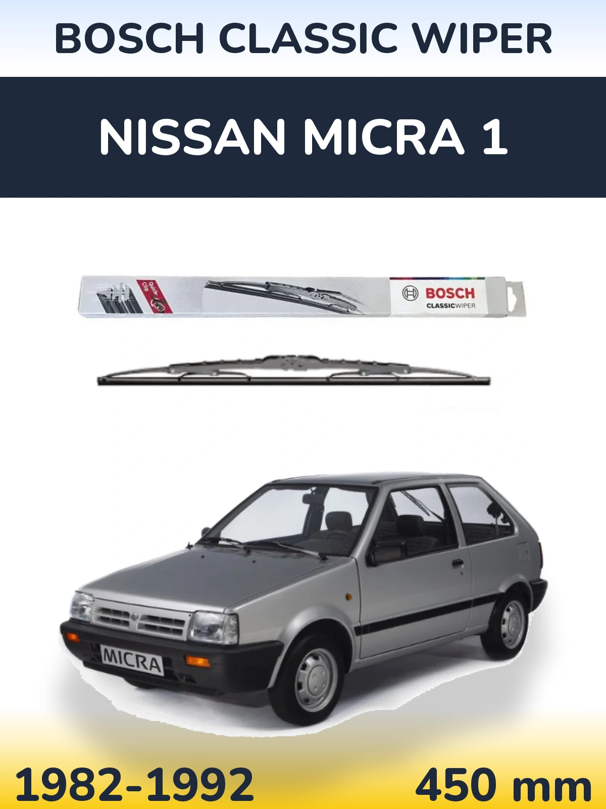 Torkarblad BOSCH Classic Wiper för Nissan Micra 1