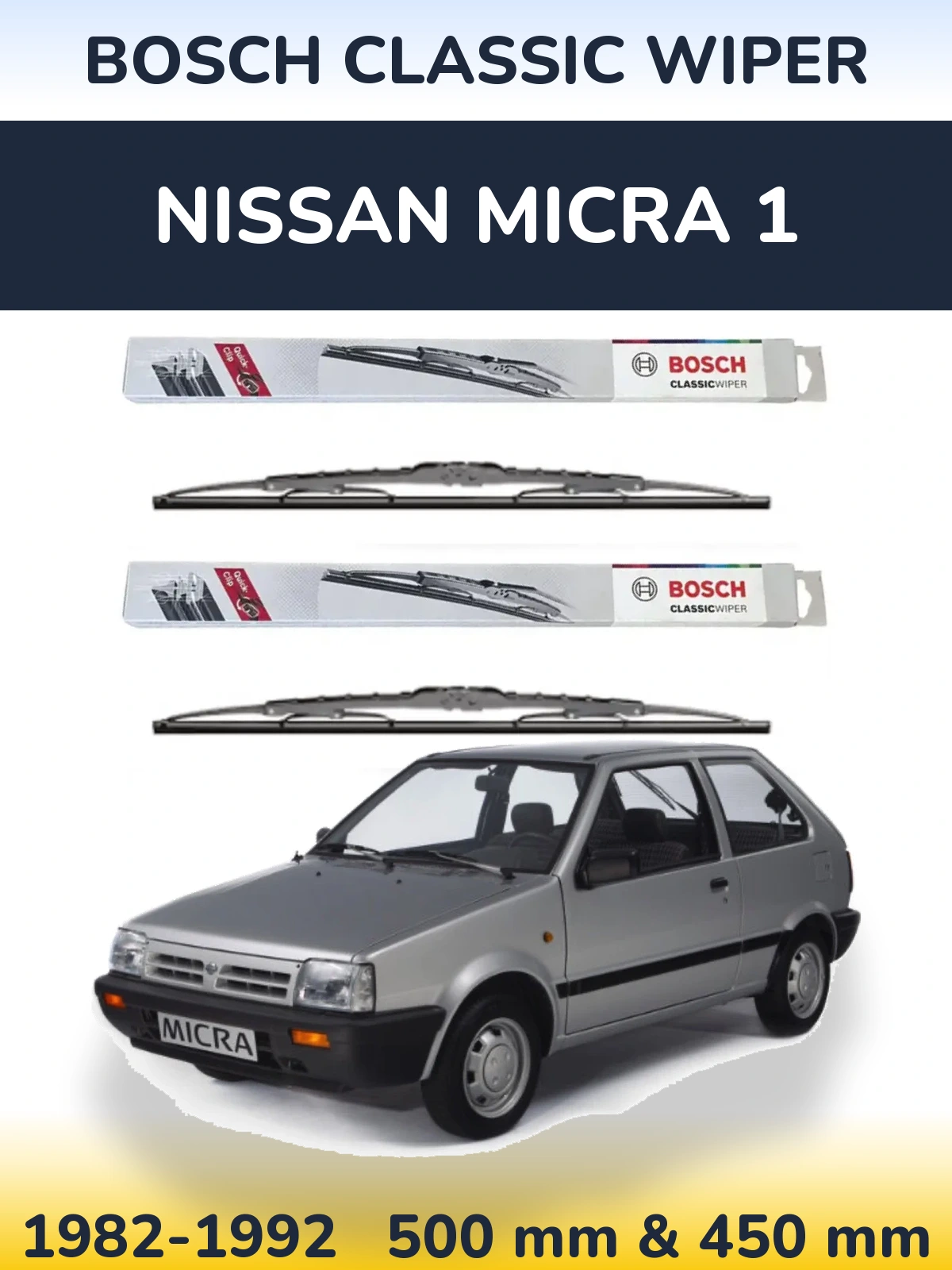 Torkarblad BOSCH Classic Wiper för Nissan Micra 1