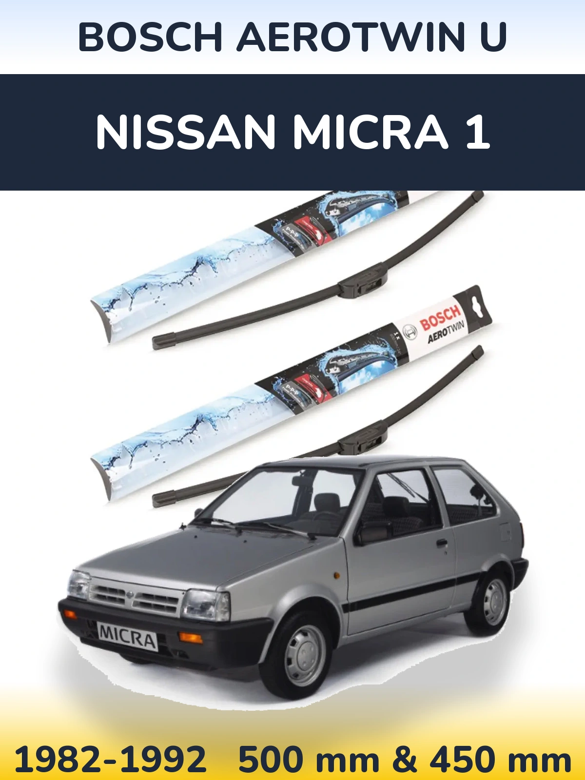 Torkarblad BOSCH AeroTwin U för Nissan Micra 1