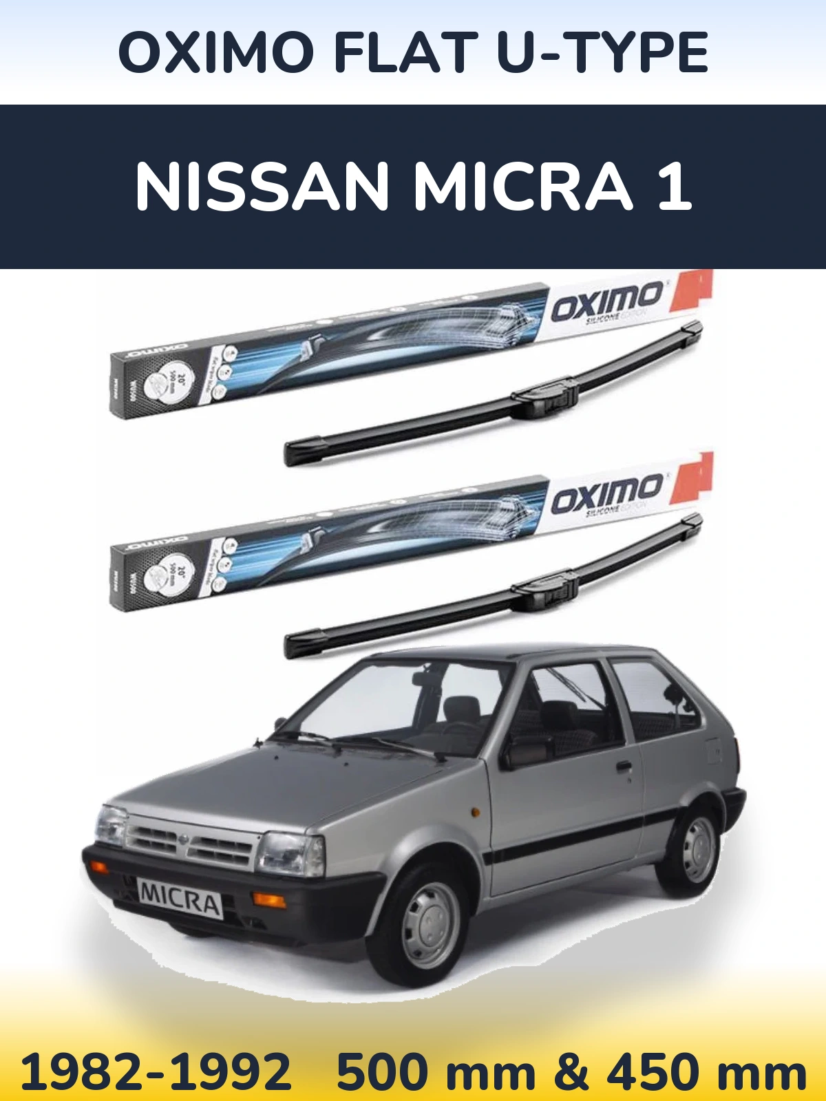 Torkarblad Oximo Flat U-type för Nissan Micra 1