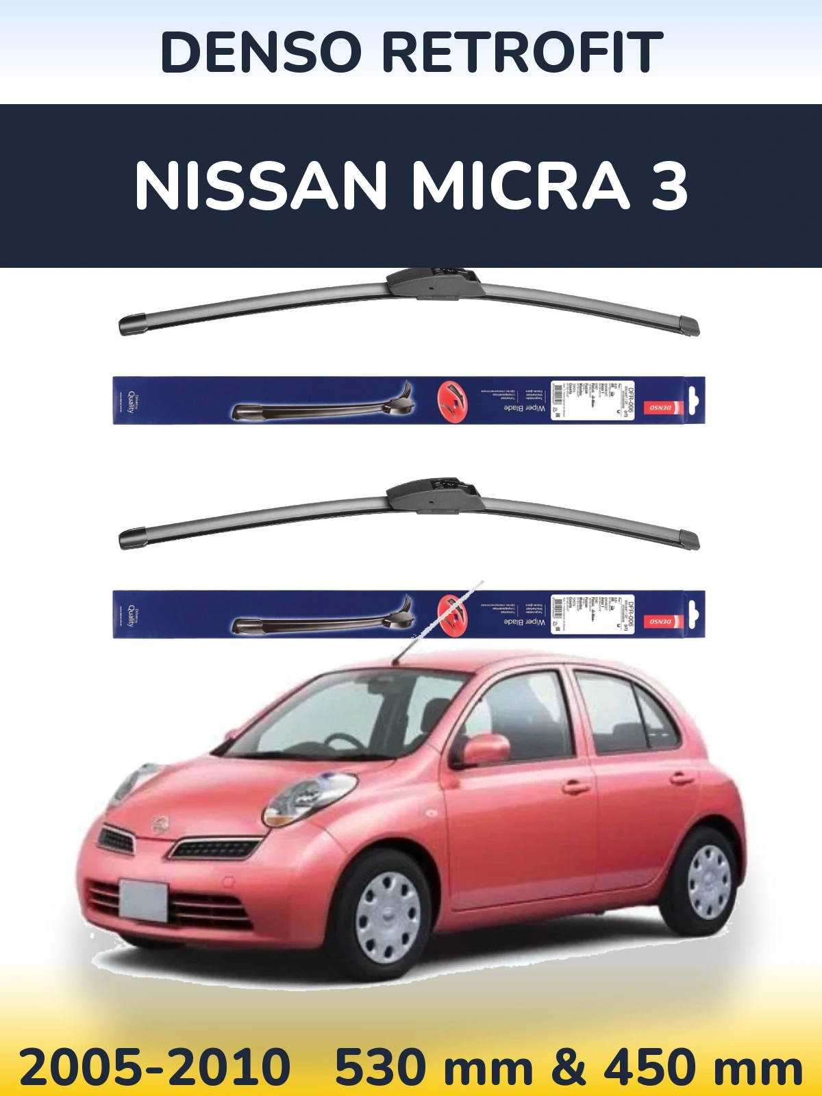 Torkarblad Denso Retrofit för Nissan Micra 3