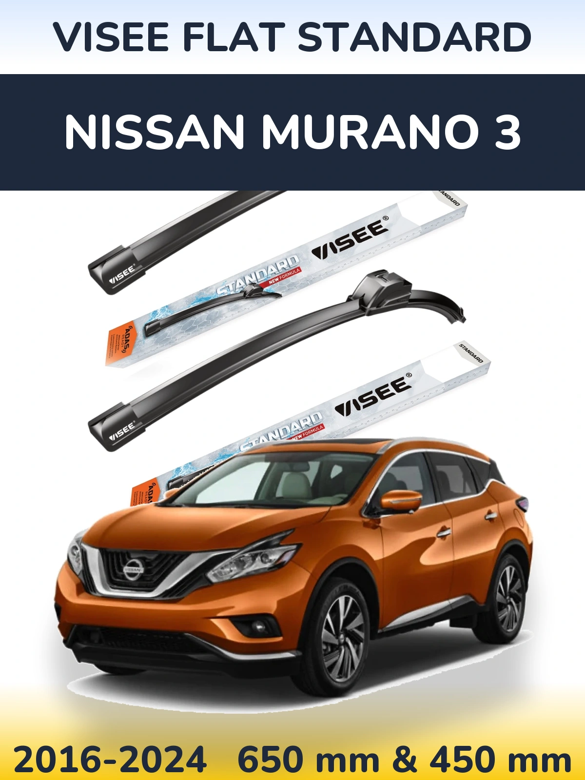 Torkarblad VISEE FLAT STANDARD för Nissan Murano 3