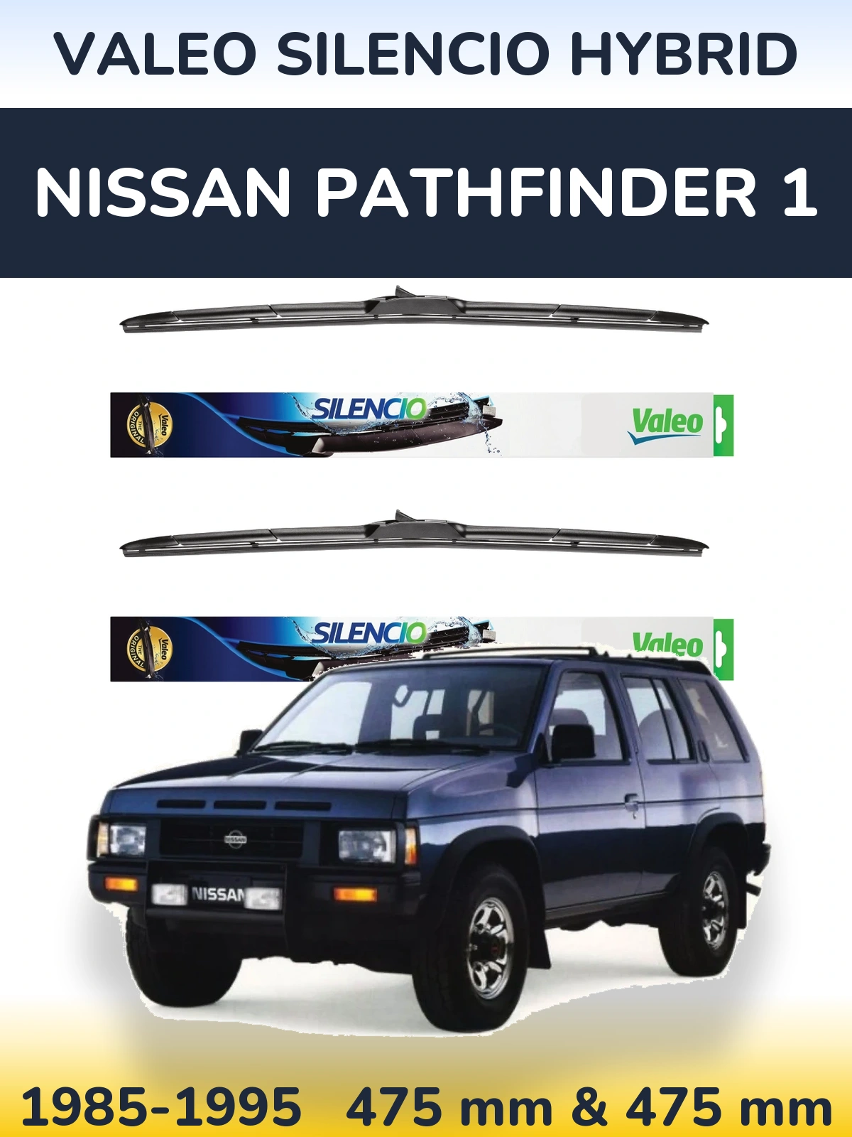 Torkarblad Valeo Silencio Hybrid för Nissan Pathfinder 1