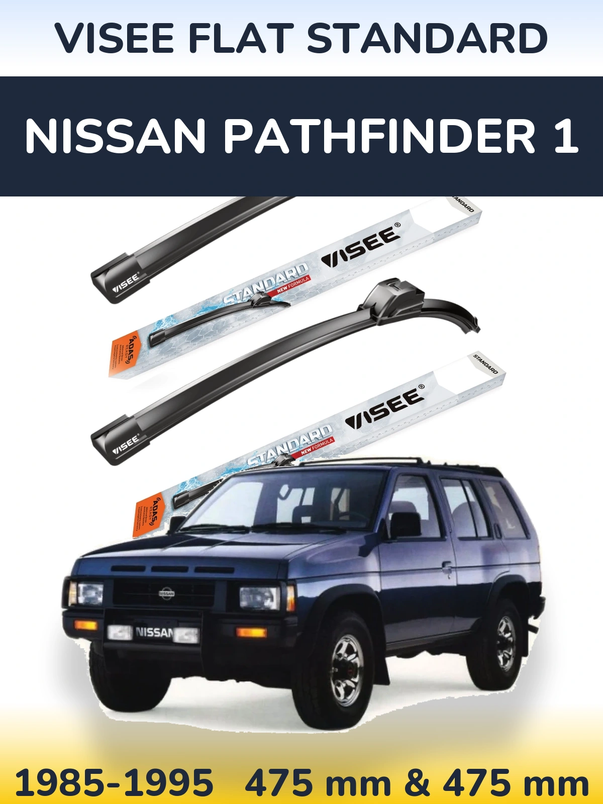 Torkarblad VISEE FLAT STANDARD för Nissan Pathfinder 1
