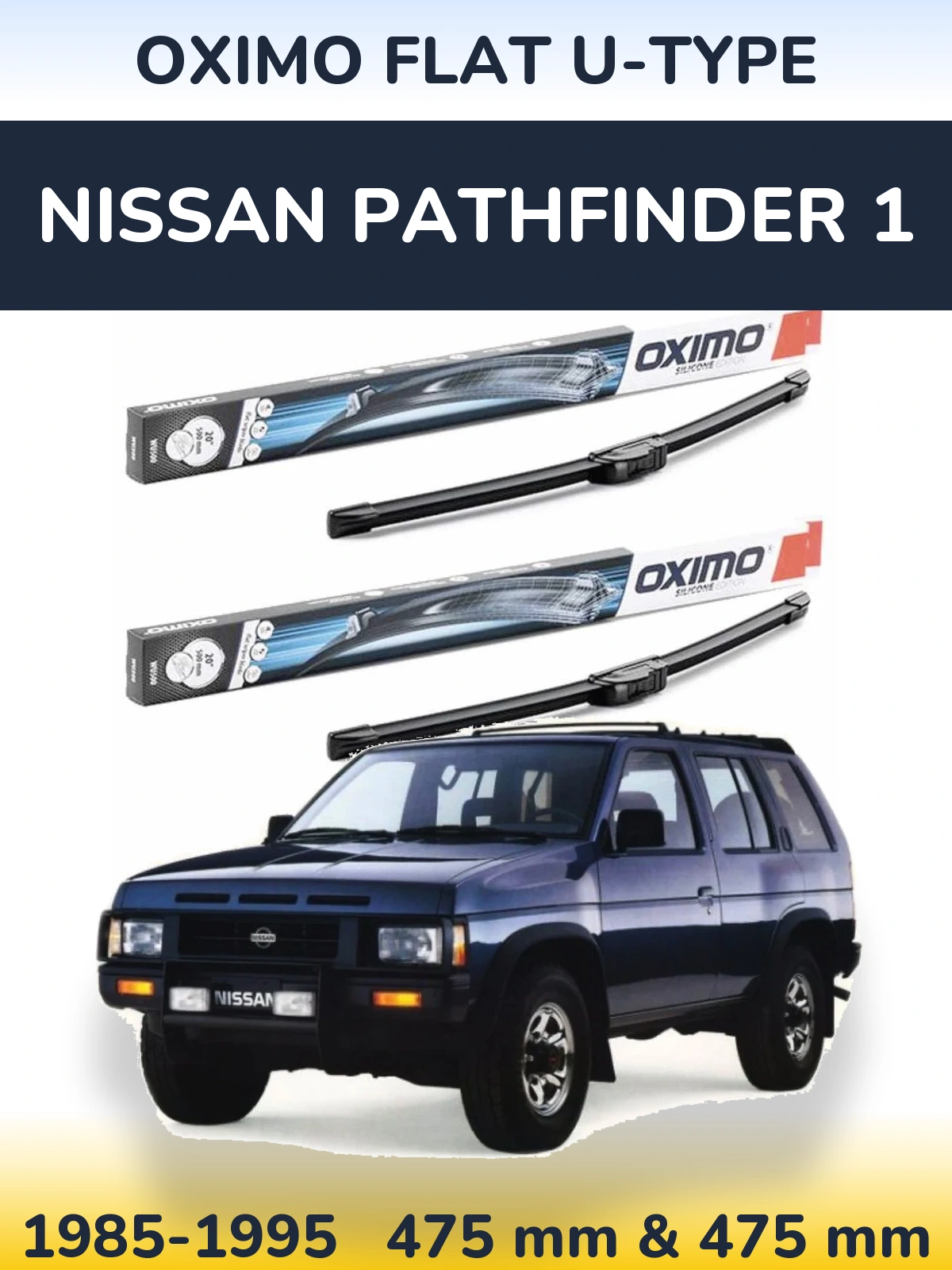 Torkarblad Oximo Flat U-type för Nissan Pathfinder 1