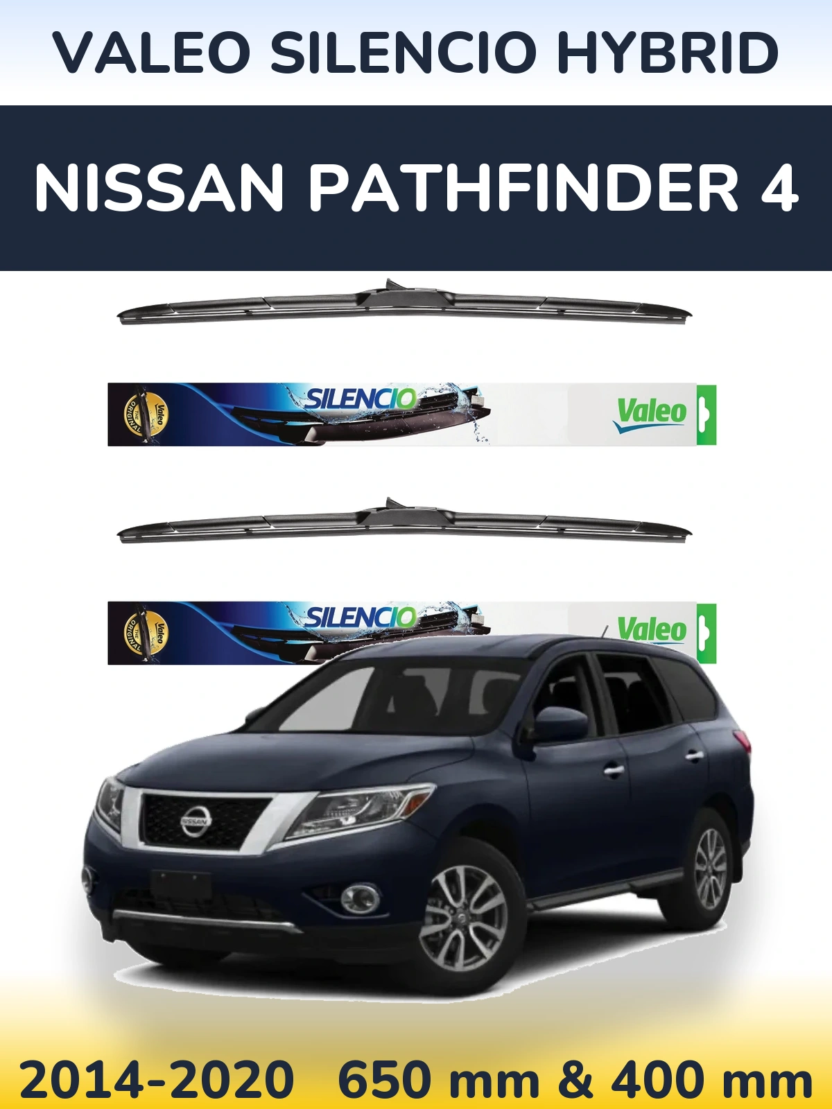 Torkarblad Valeo Silencio Hybrid för Nissan Pathfinder 4