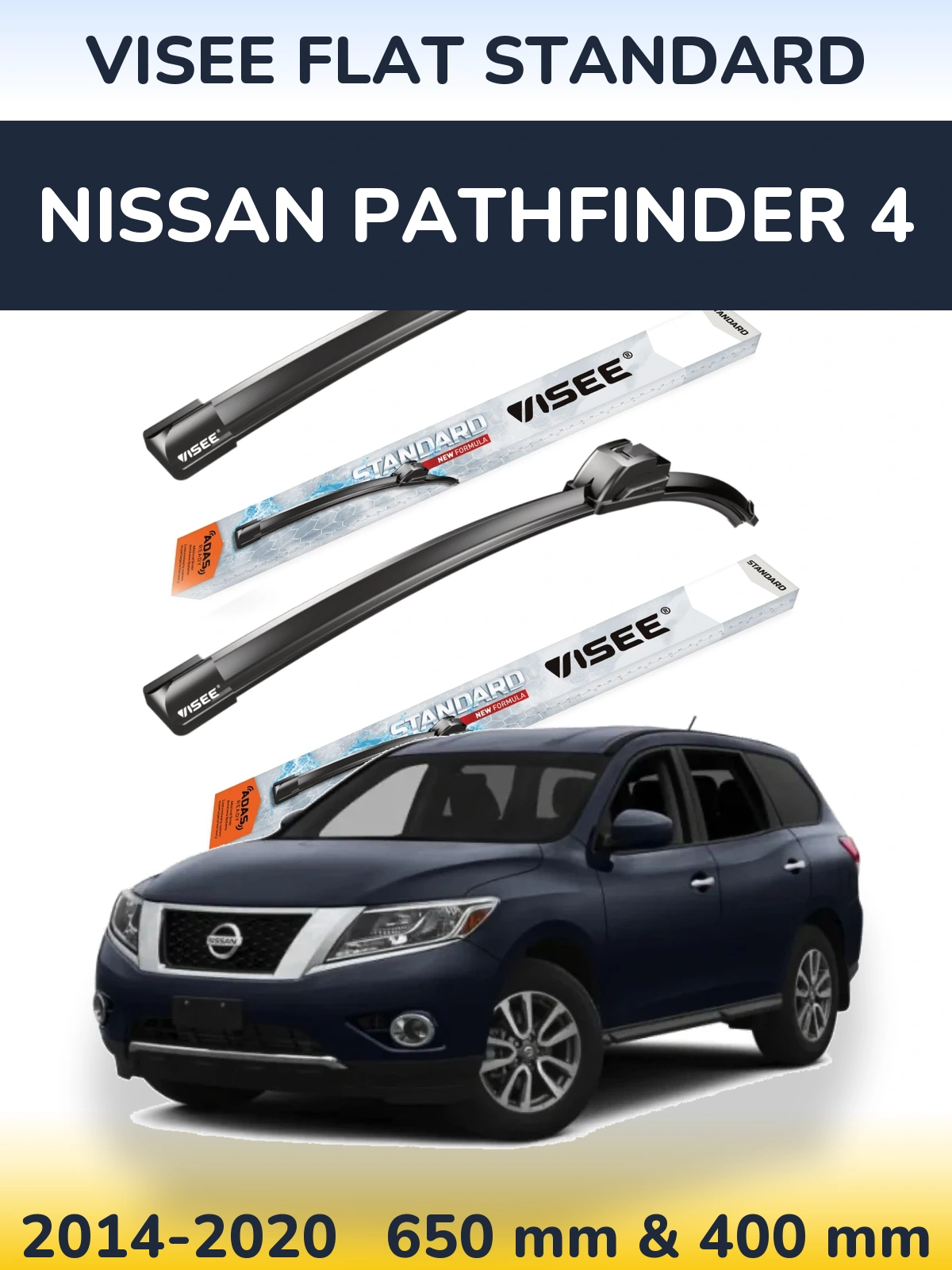 Torkarblad VISEE FLAT STANDARD för Nissan Pathfinder 4