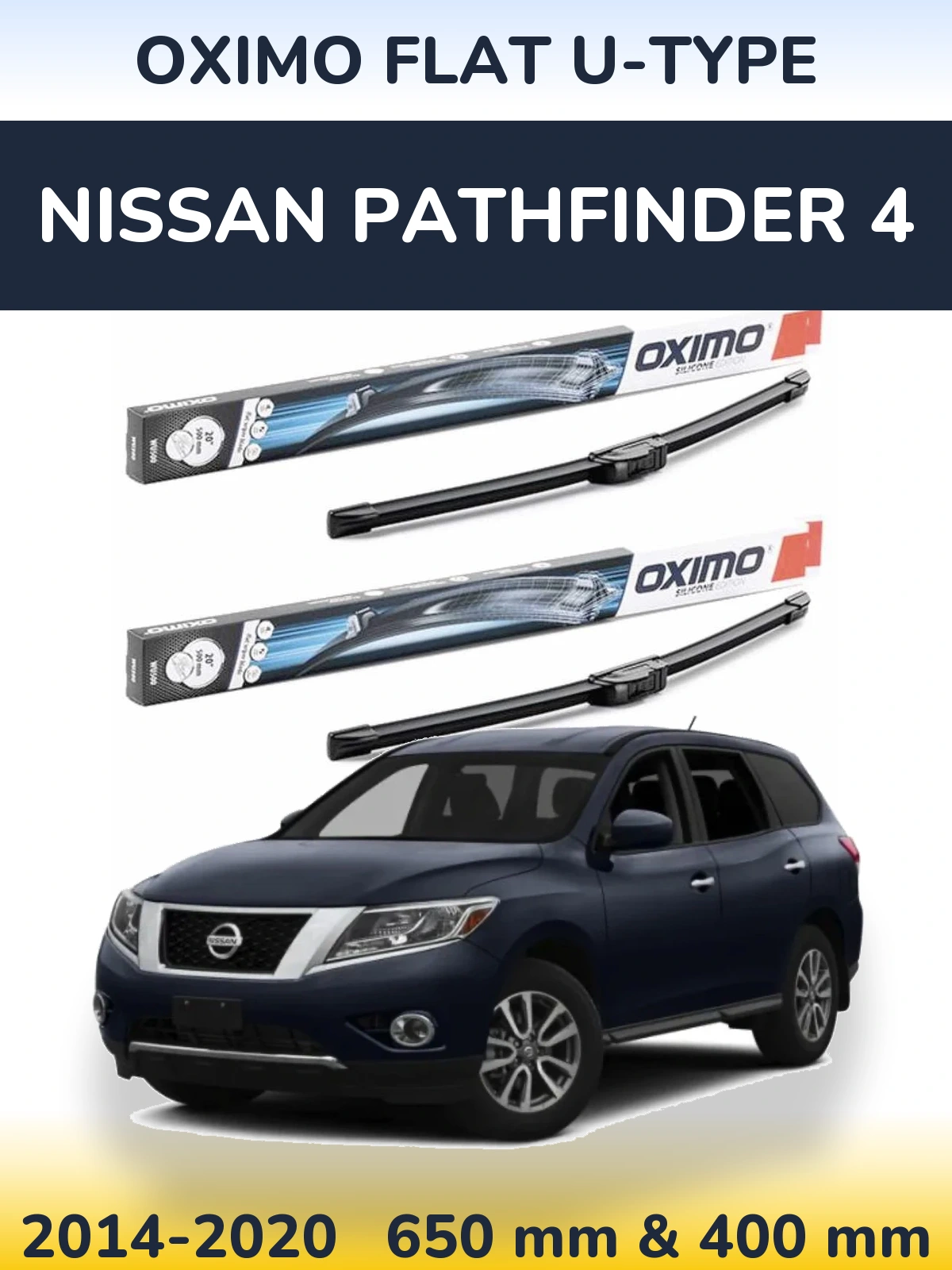 Torkarblad Oximo Flat U-type för Nissan Pathfinder 4