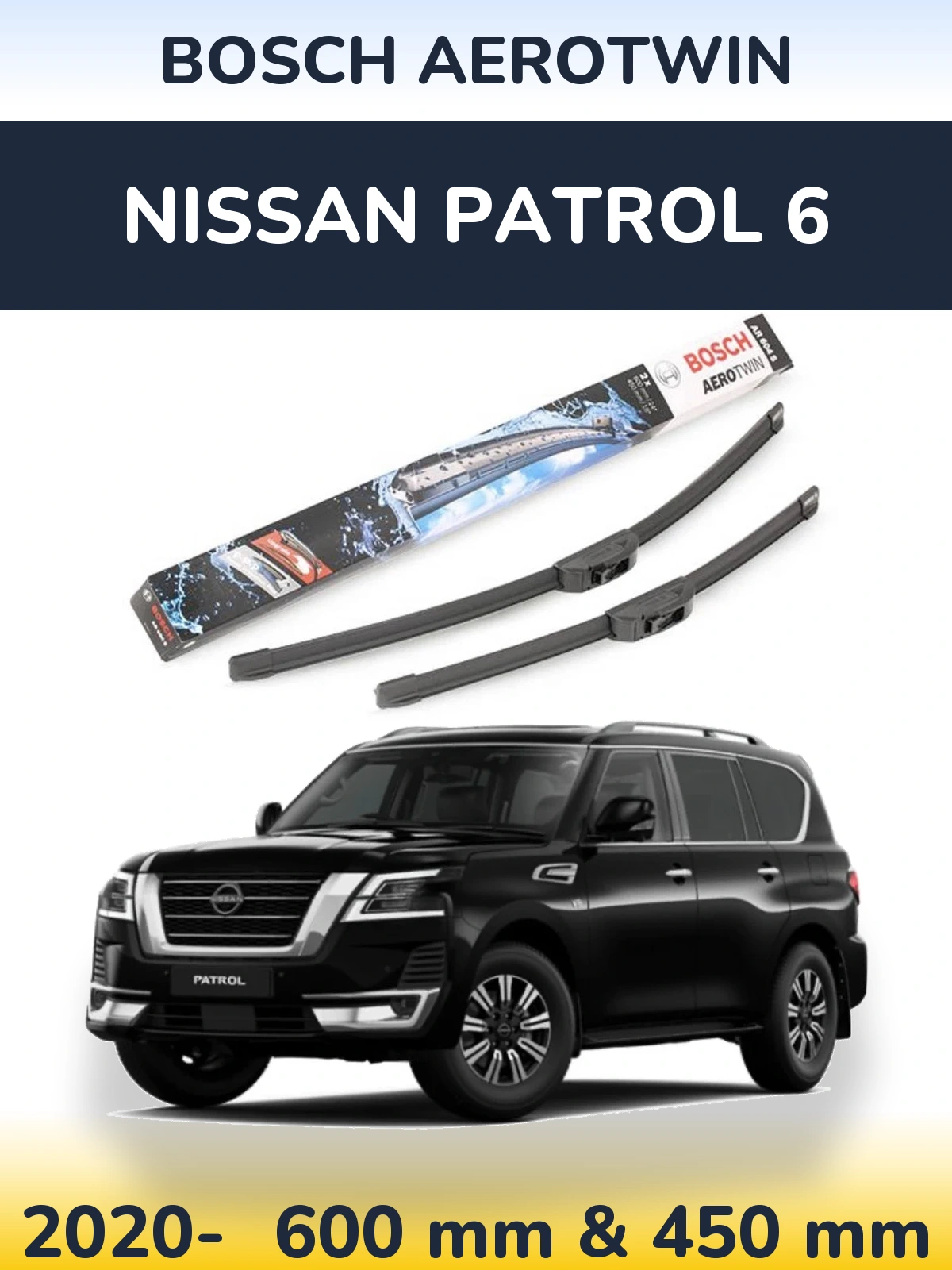 Torkarblad BOSCH AeroTwin för Nissan Patrol 6