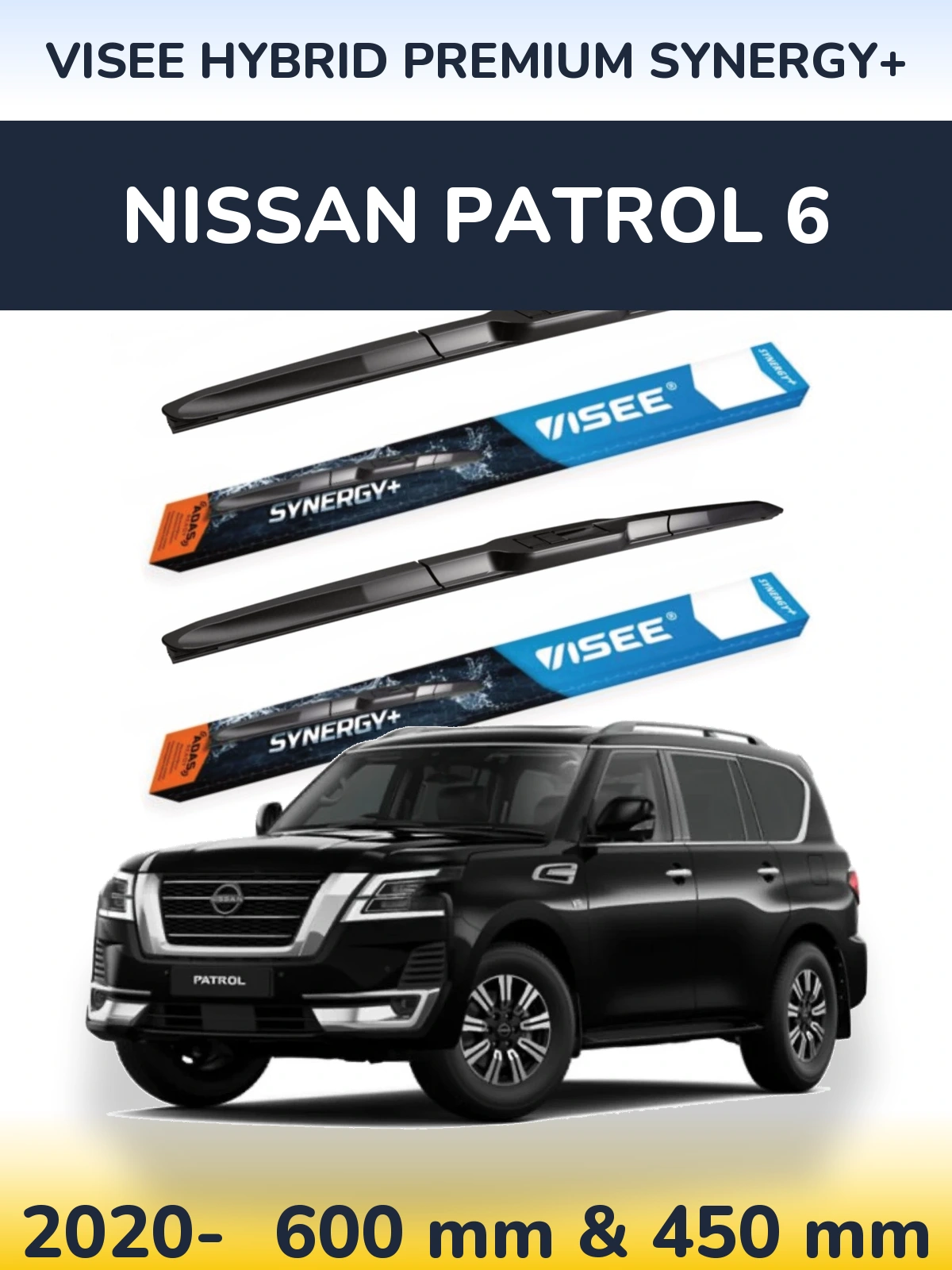 Torkarblad VISEE HYBRID PREMIUM SYNERGY+ för Nissan Patrol 6