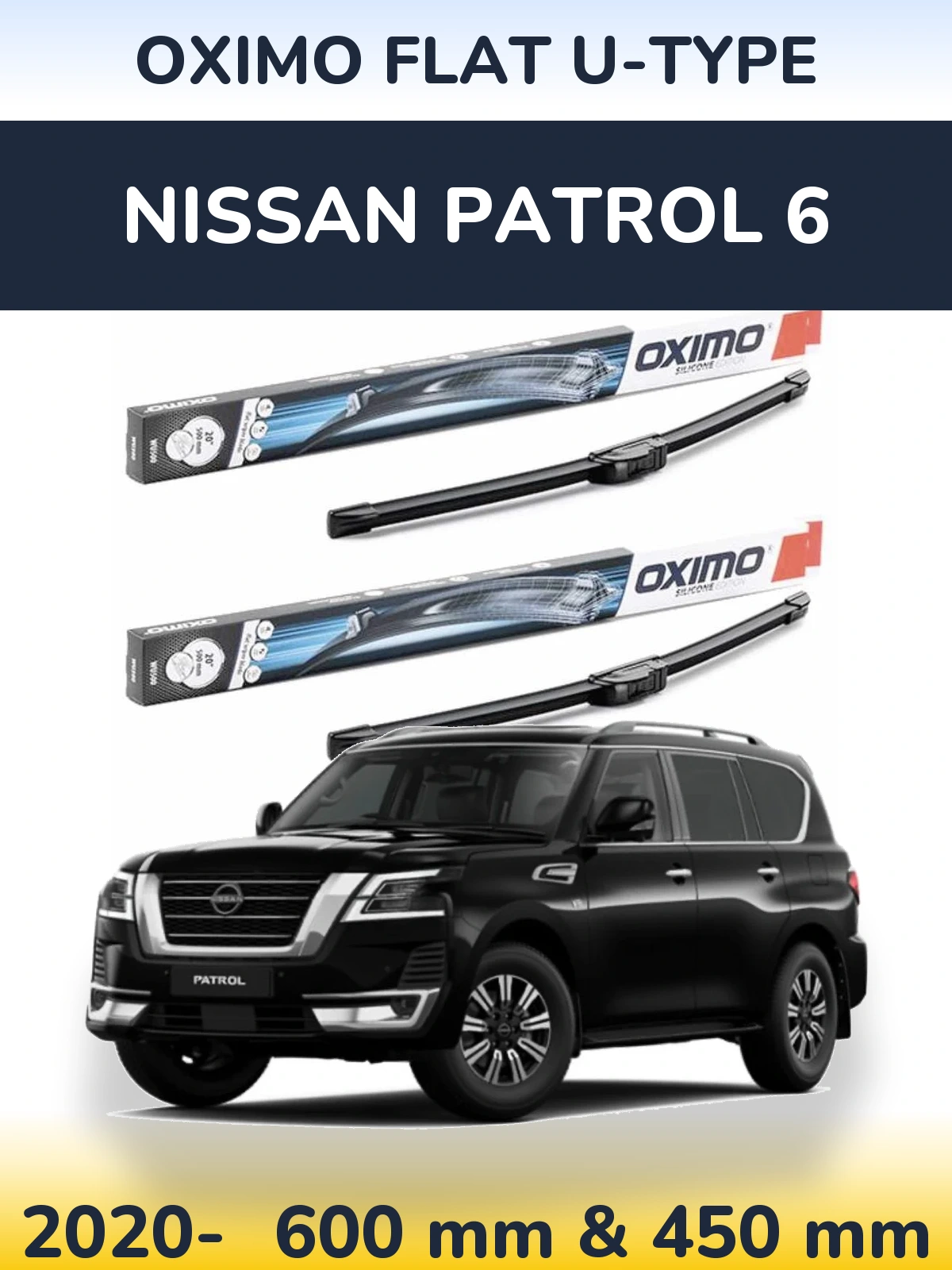 Torkarblad Oximo Flat U-type för Nissan Patrol 6