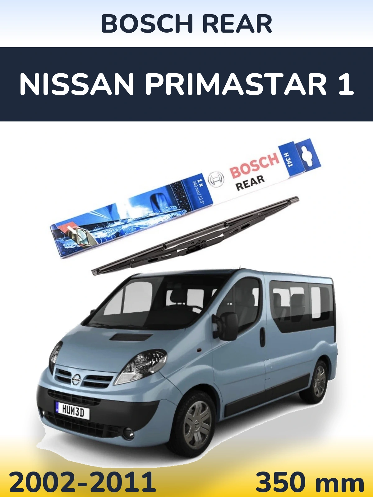 Torkarblad BOSCH Rear för Nissan Primastar 1
