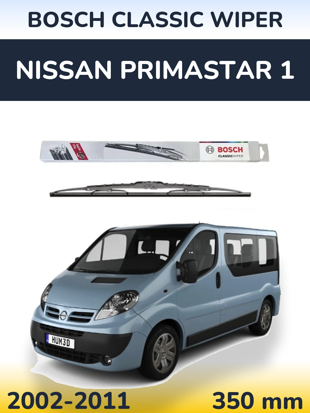 Torkarblad BOSCH Classic Wiper för Nissan Primastar 1