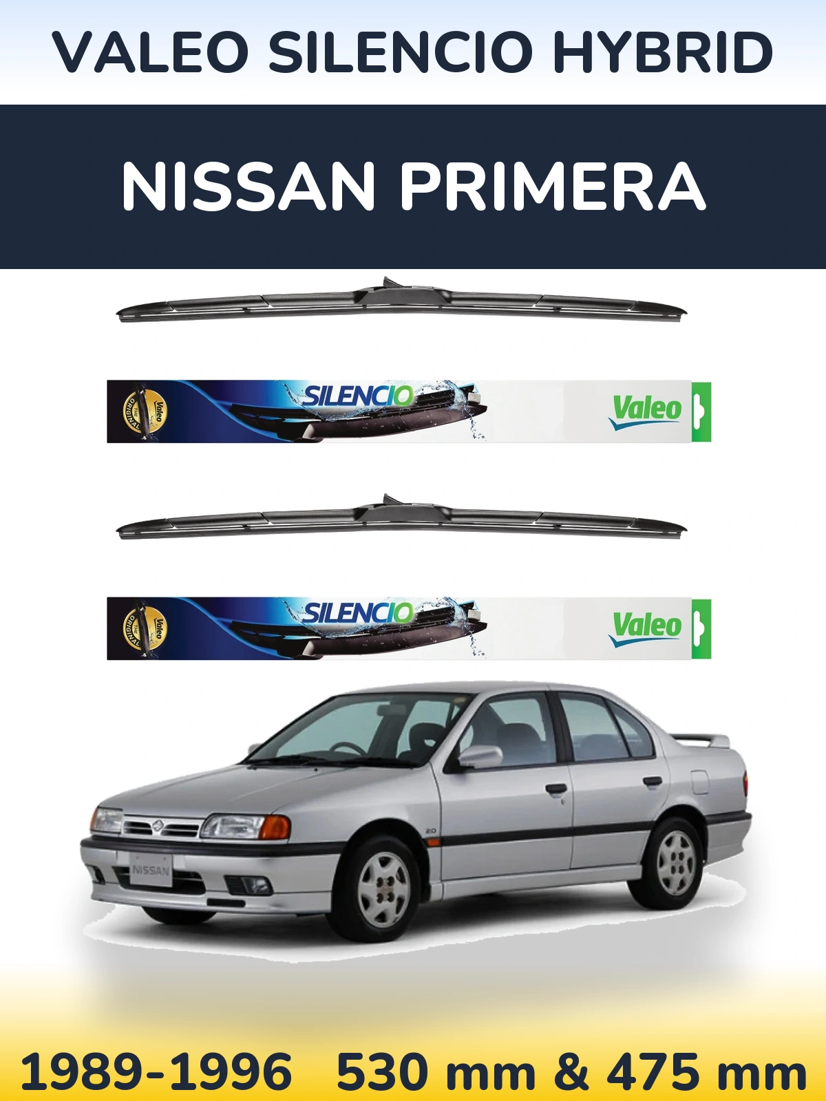 Torkarblad Valeo Silencio Hybrid för Nissan Primera