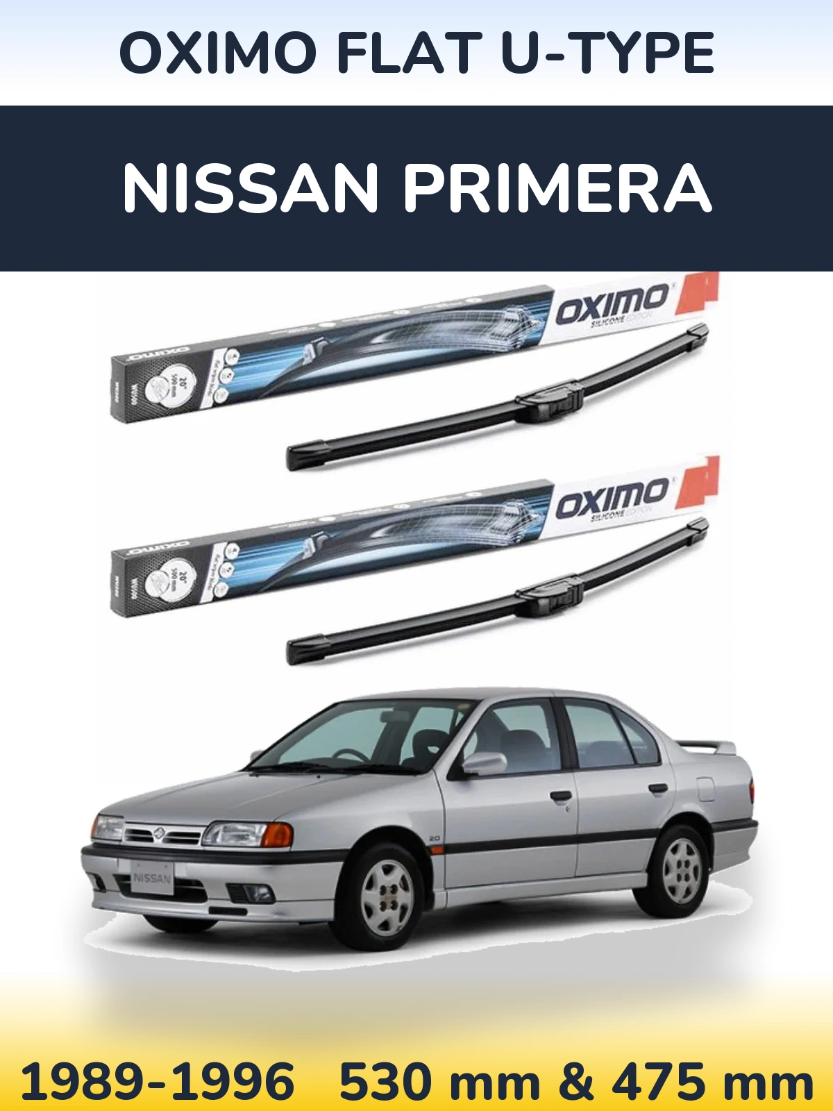 Torkarblad Oximo Flat U-type för Nissan Primera