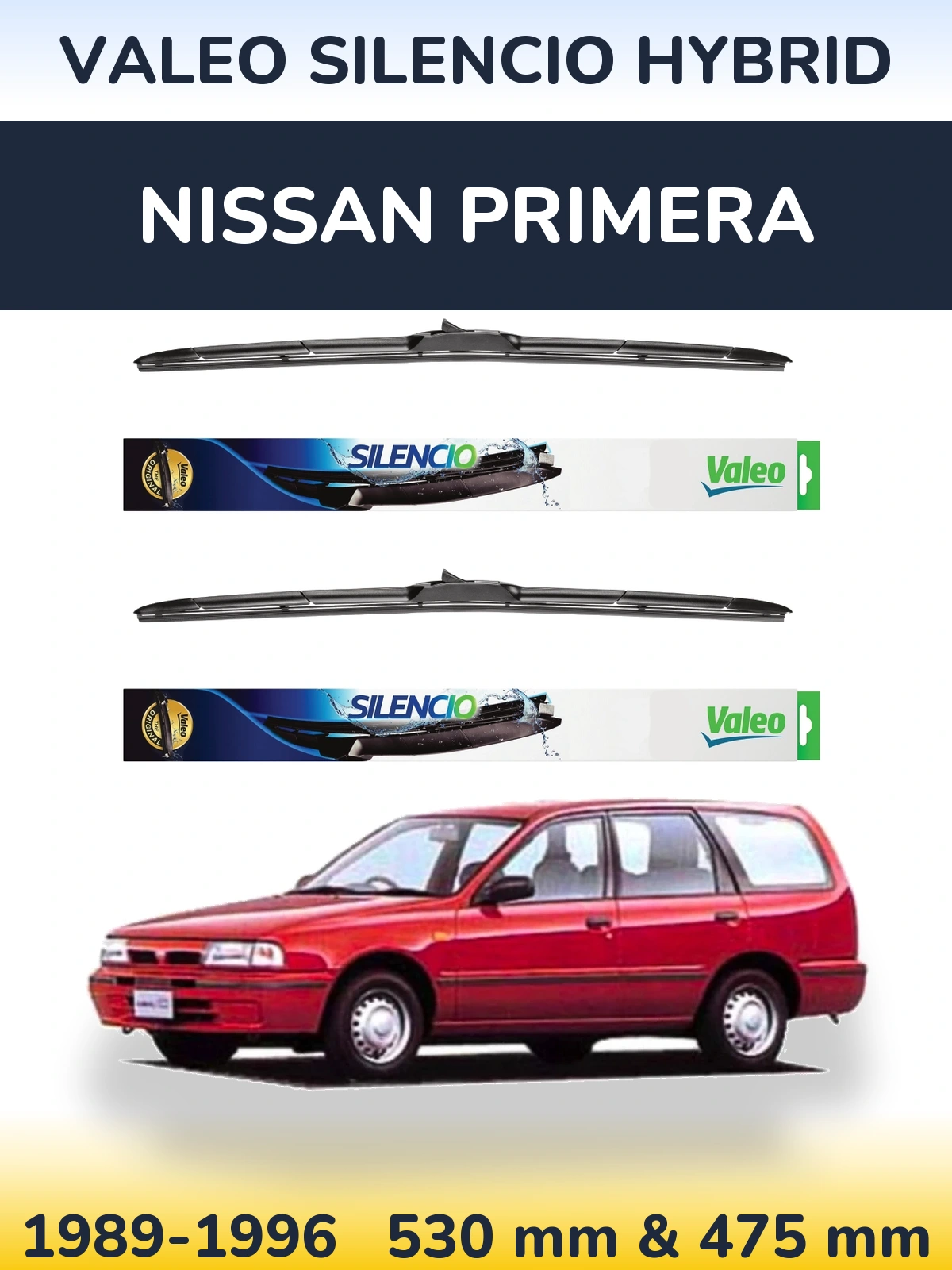 Torkarblad Valeo Silencio Hybrid för Nissan Primera
