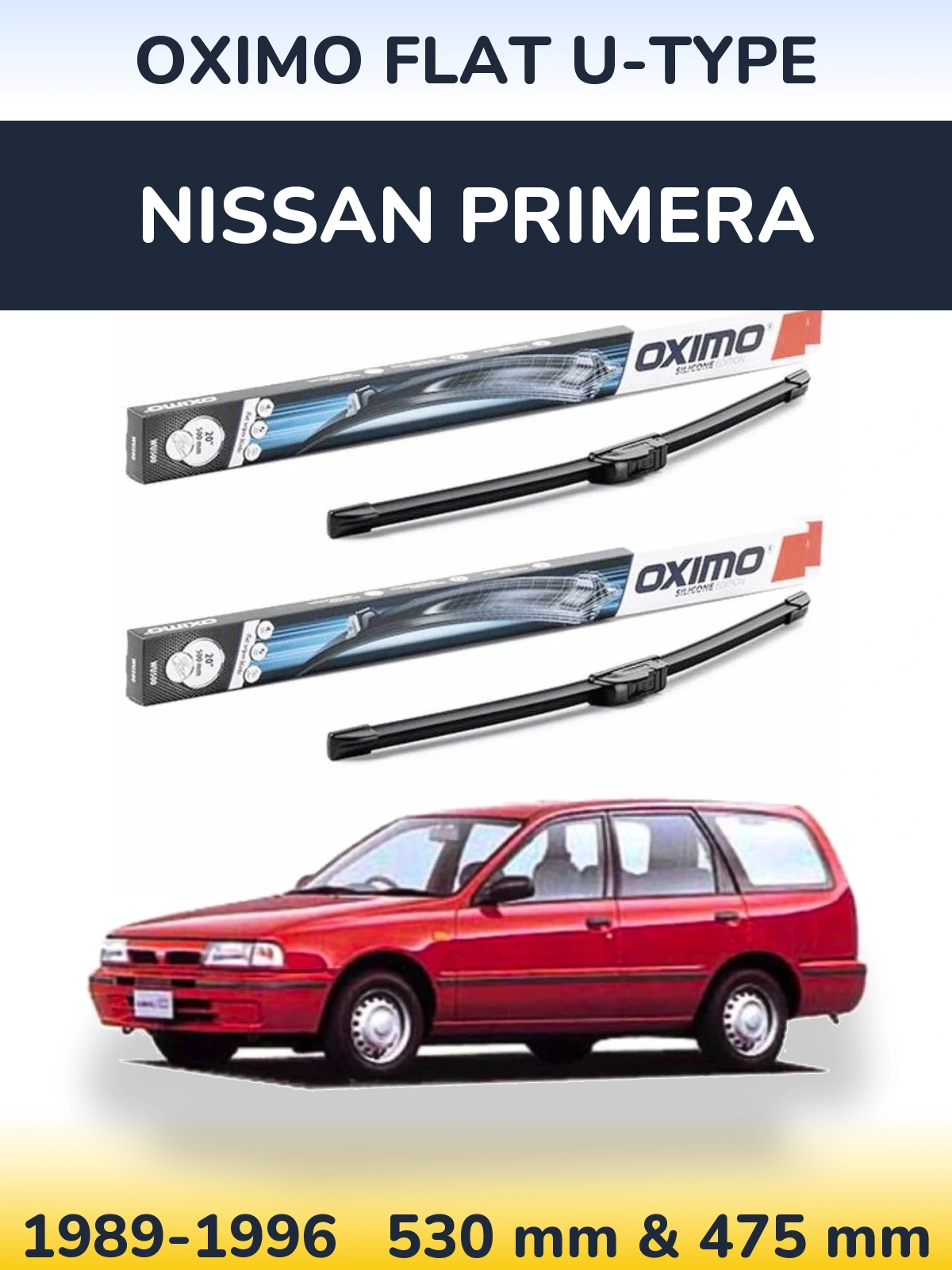 Torkarblad Oximo Flat U-type för Nissan Primera