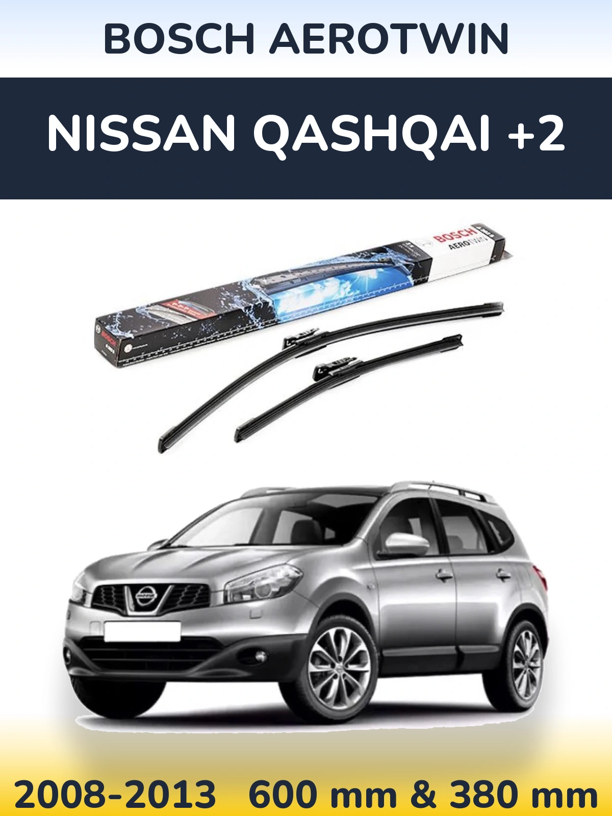 Torkarblad BOSCH AeroTwin för Nissan Qashqai +2