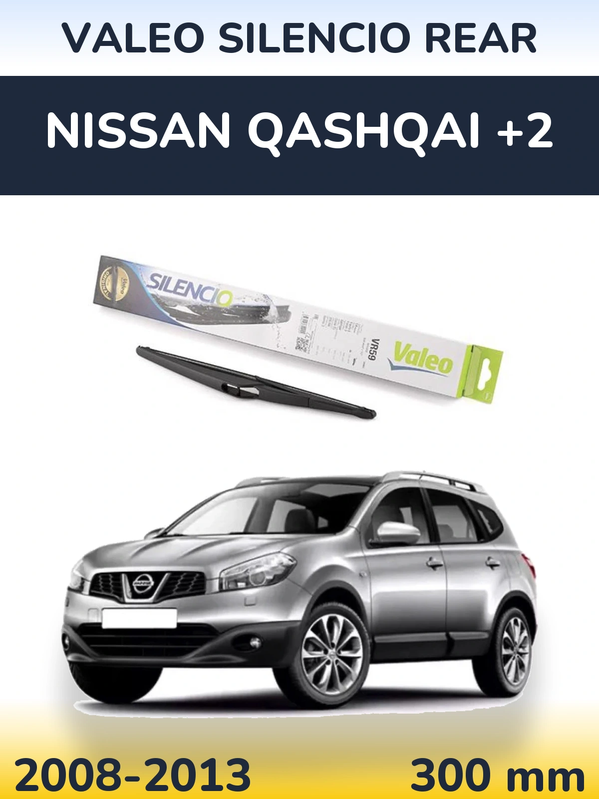 Torkarblad Valeo Silencio Rear för Nissan Qashqai +2