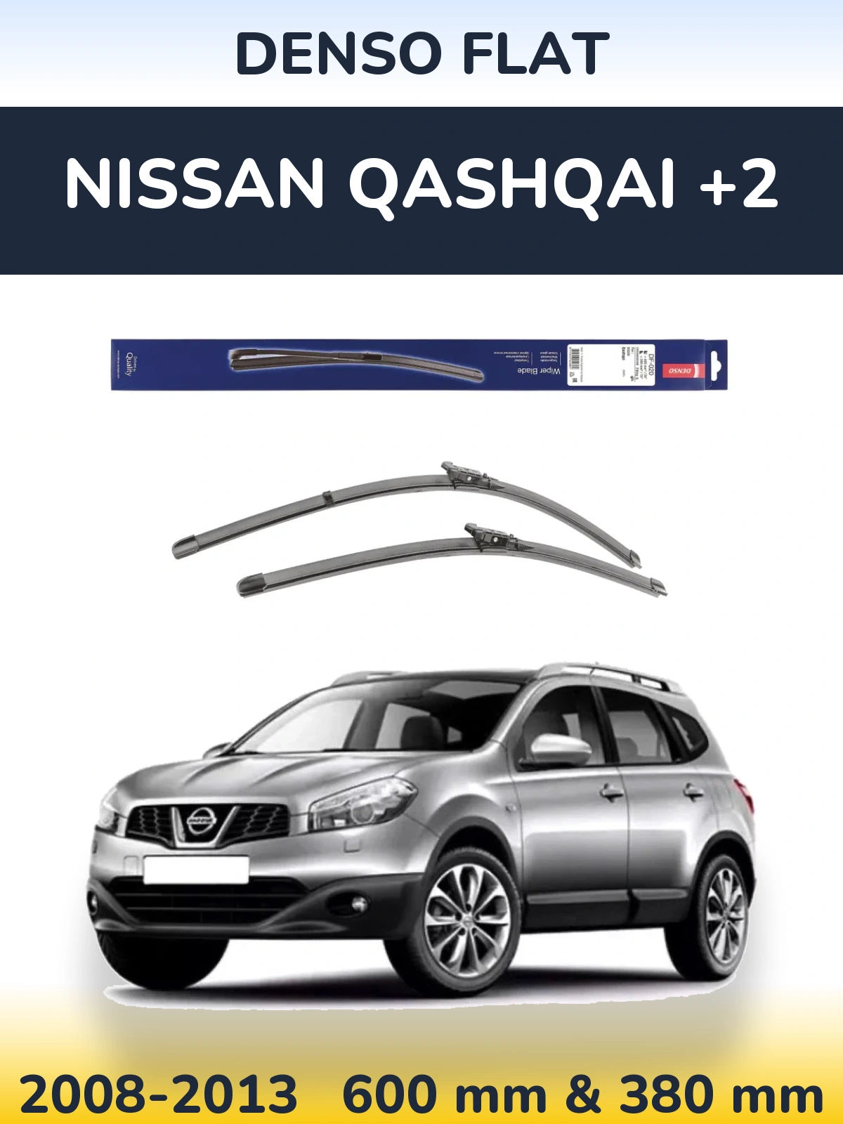 Torkarblad Denso Flat för Nissan Qashqai +2