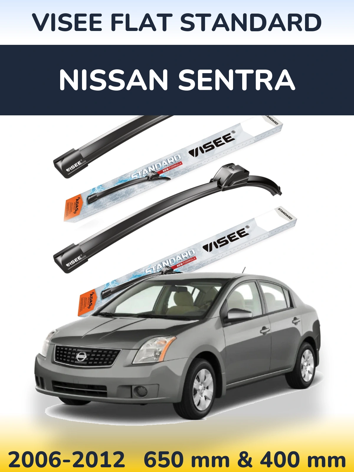 Torkarblad VISEE FLAT STANDARD för Nissan Sentra