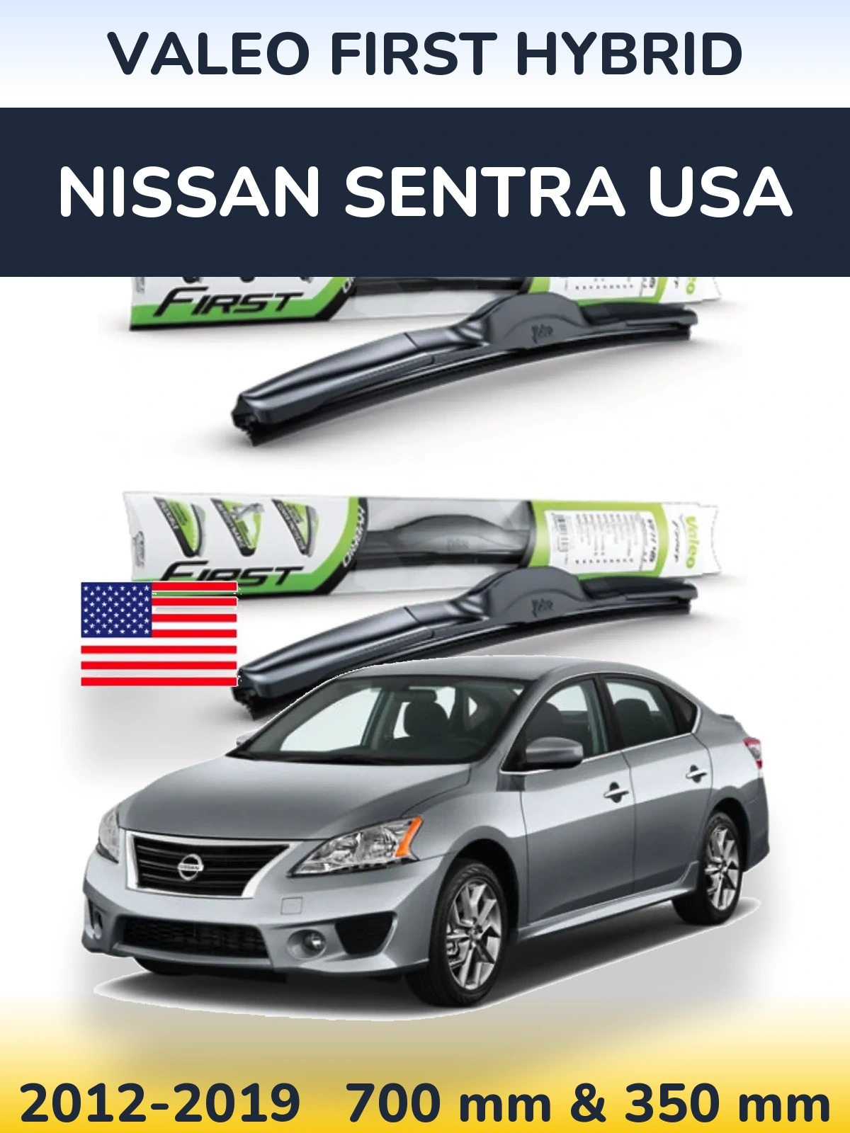 Torkarblad Valeo First Hybrid för Nissan Sentra USA