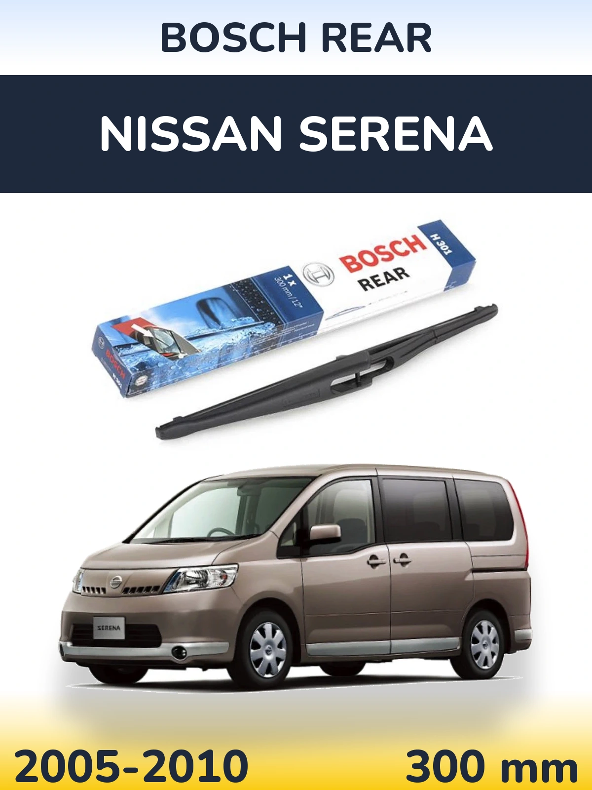 Torkarblad BOSCH Rear för Nissan Serena