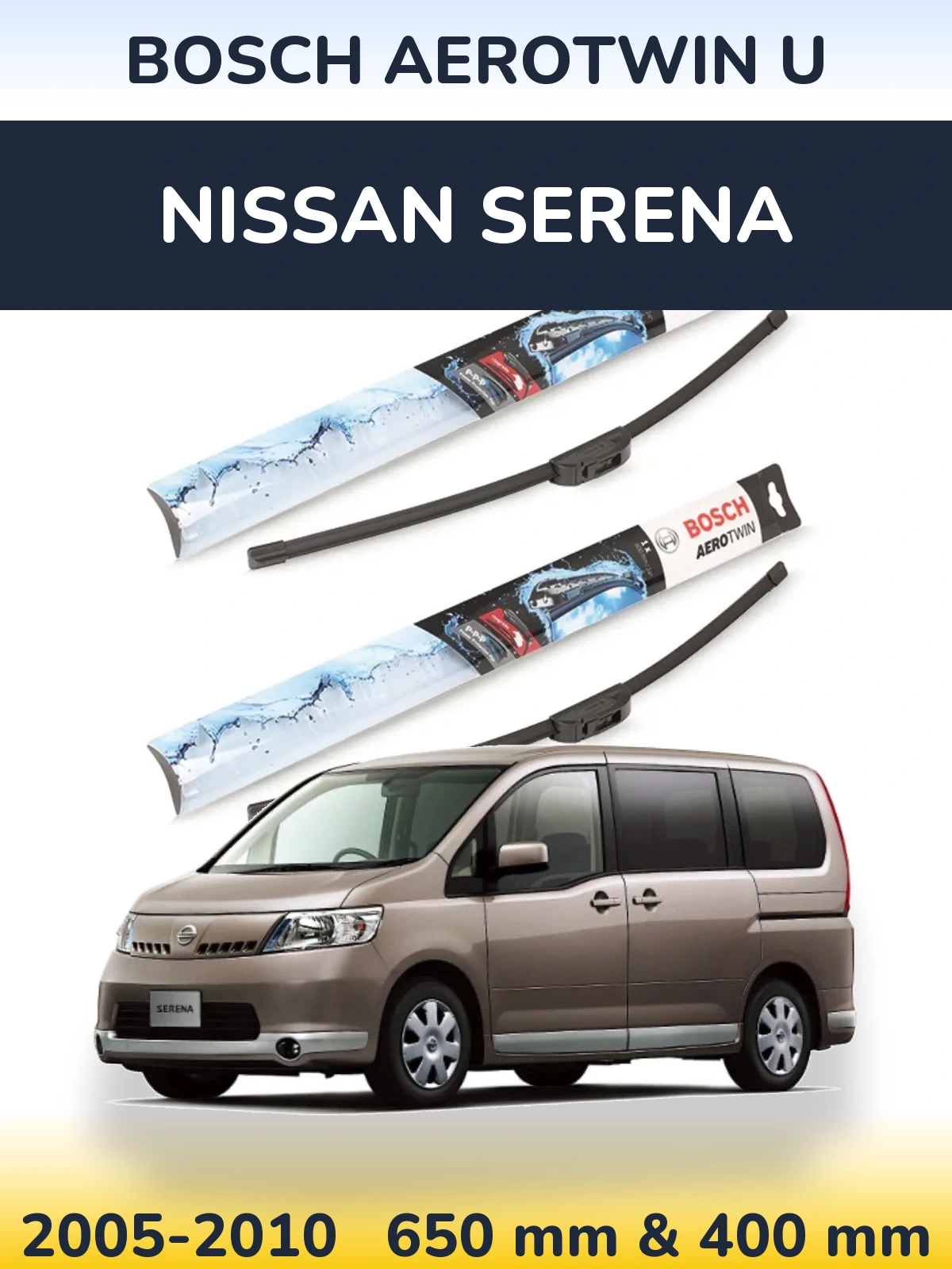 Torkarblad BOSCH AeroTwin U för Nissan Serena