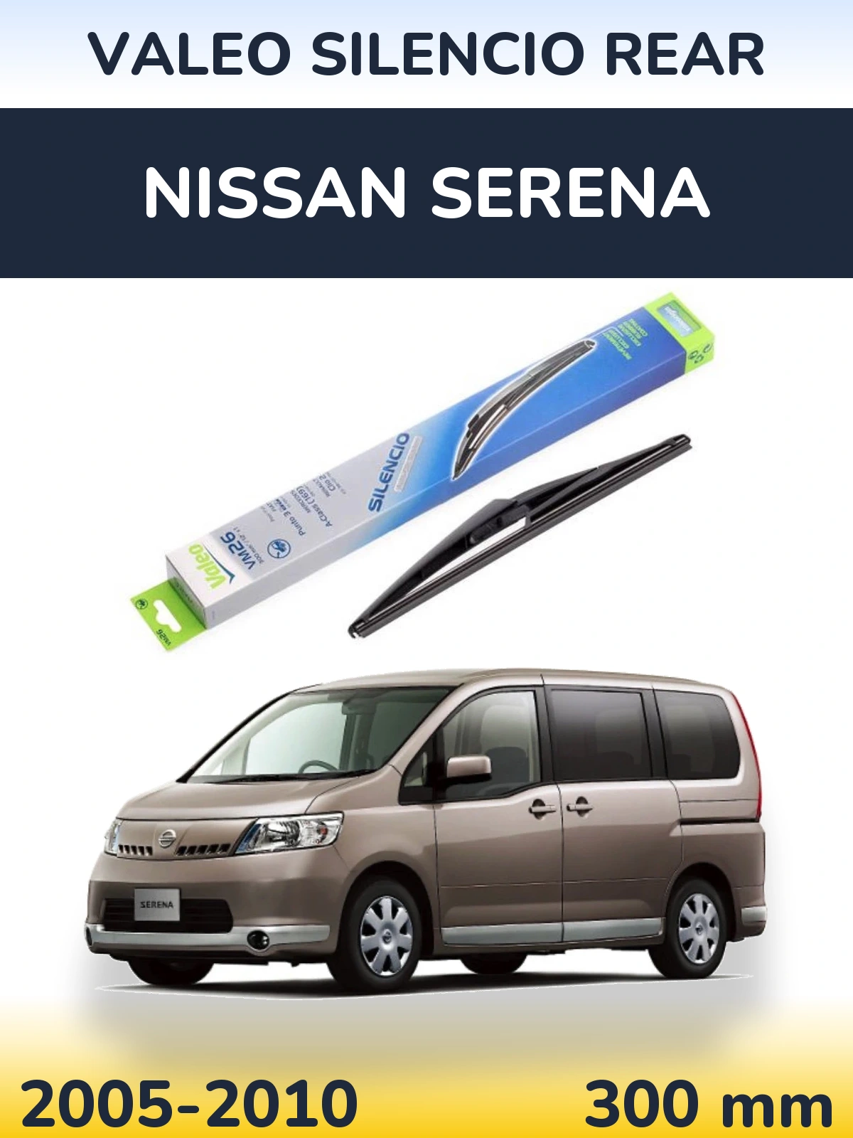 Torkarblad Valeo Silencio Rear för Nissan Serena