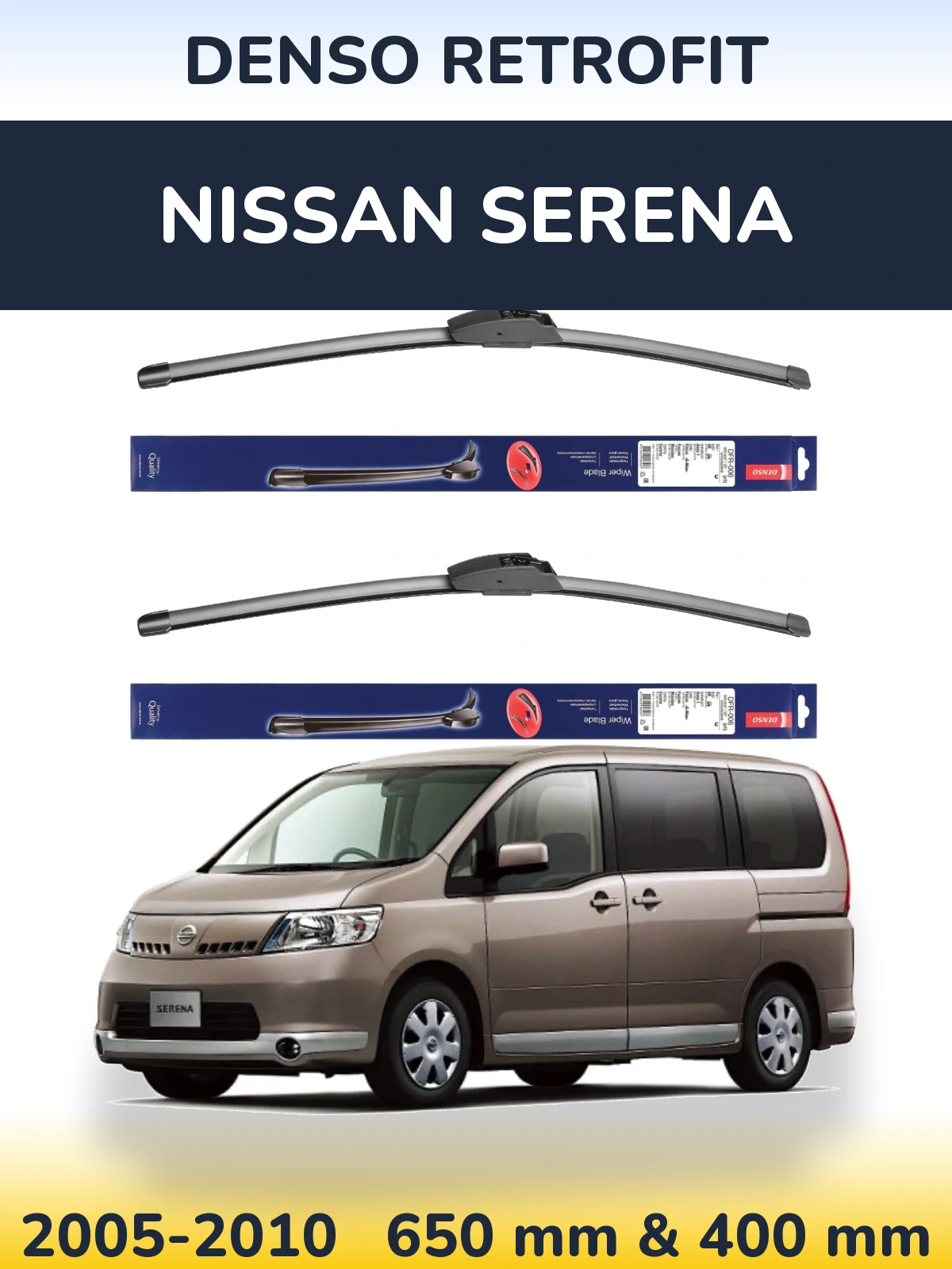 Torkarblad Denso Retrofit för Nissan Serena