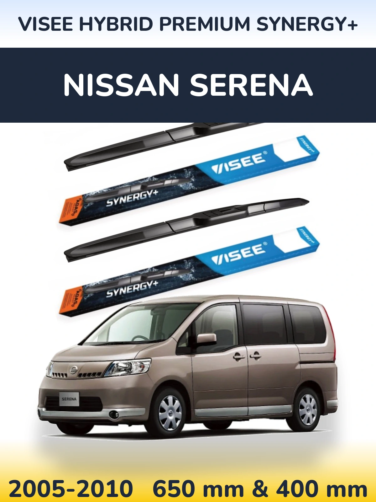 Torkarblad VISEE HYBRID PREMIUM SYNERGY+ för Nissan Serena