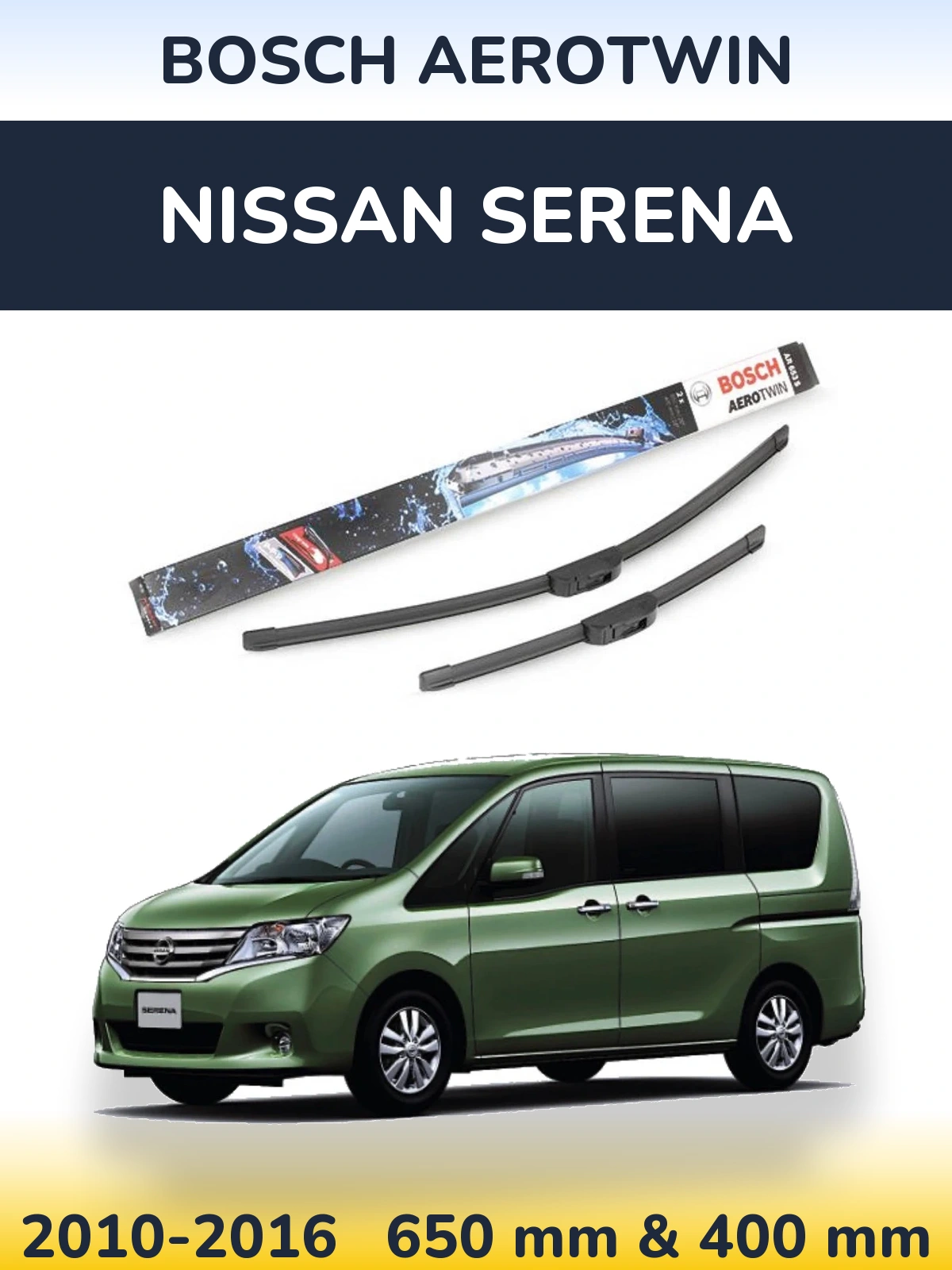 Torkarblad BOSCH AeroTwin för Nissan Serena